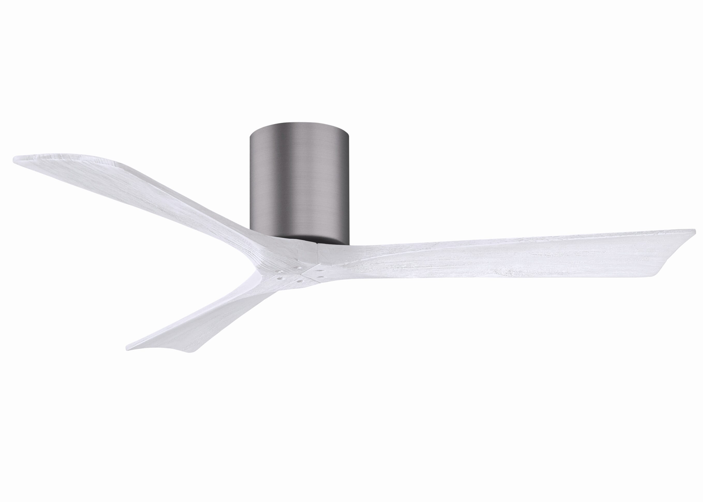 Irene 6-Speed DC 52" Ceiling Fan in Brushed Pewter with Matte White blades