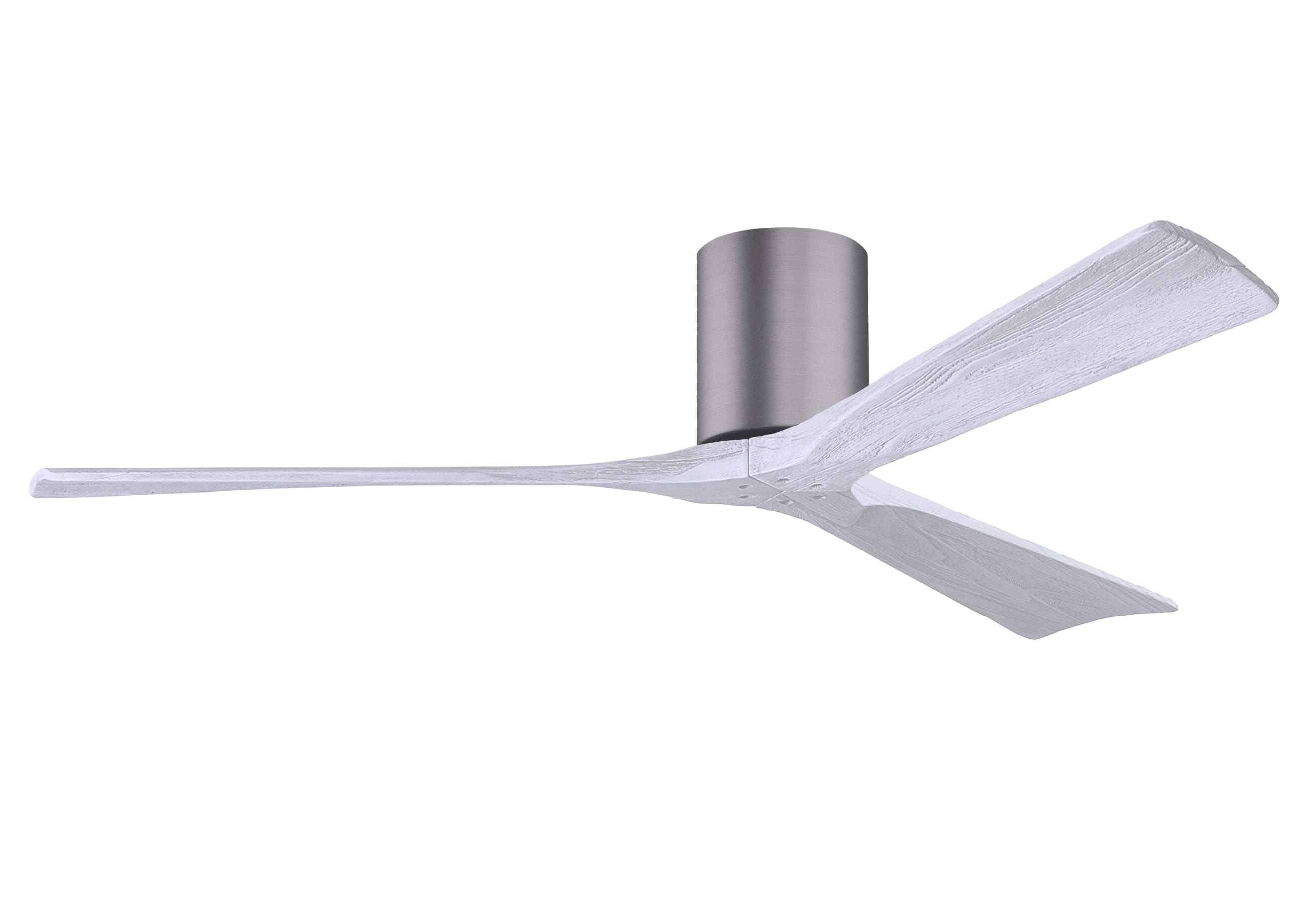 Irene 6-Speed DC 60" Ceiling Fan in Brushed Pewter with Matte White blades