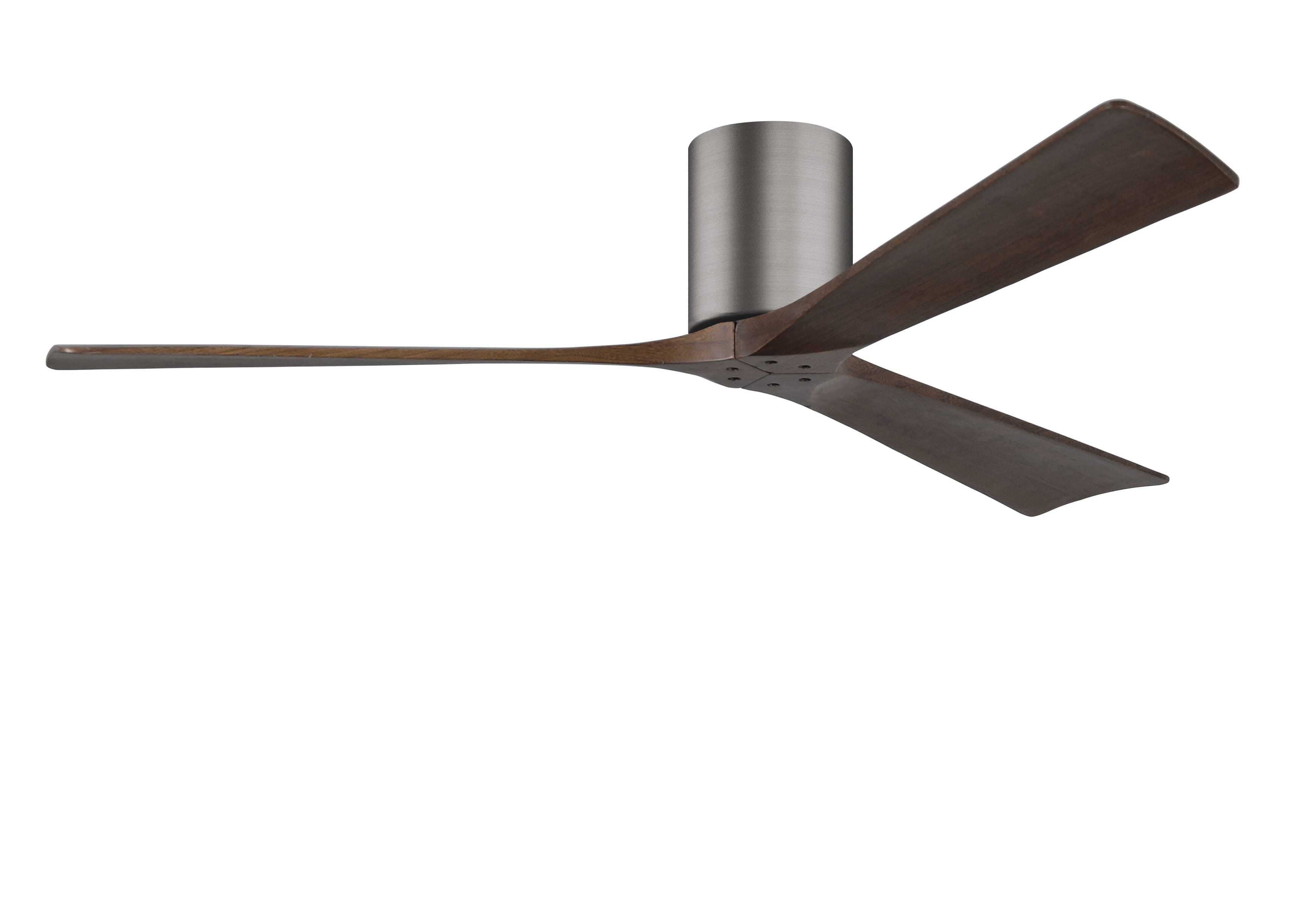 Irene 6-Speed DC 60" Ceiling Fan in Brushed Pewter with Walnut blades