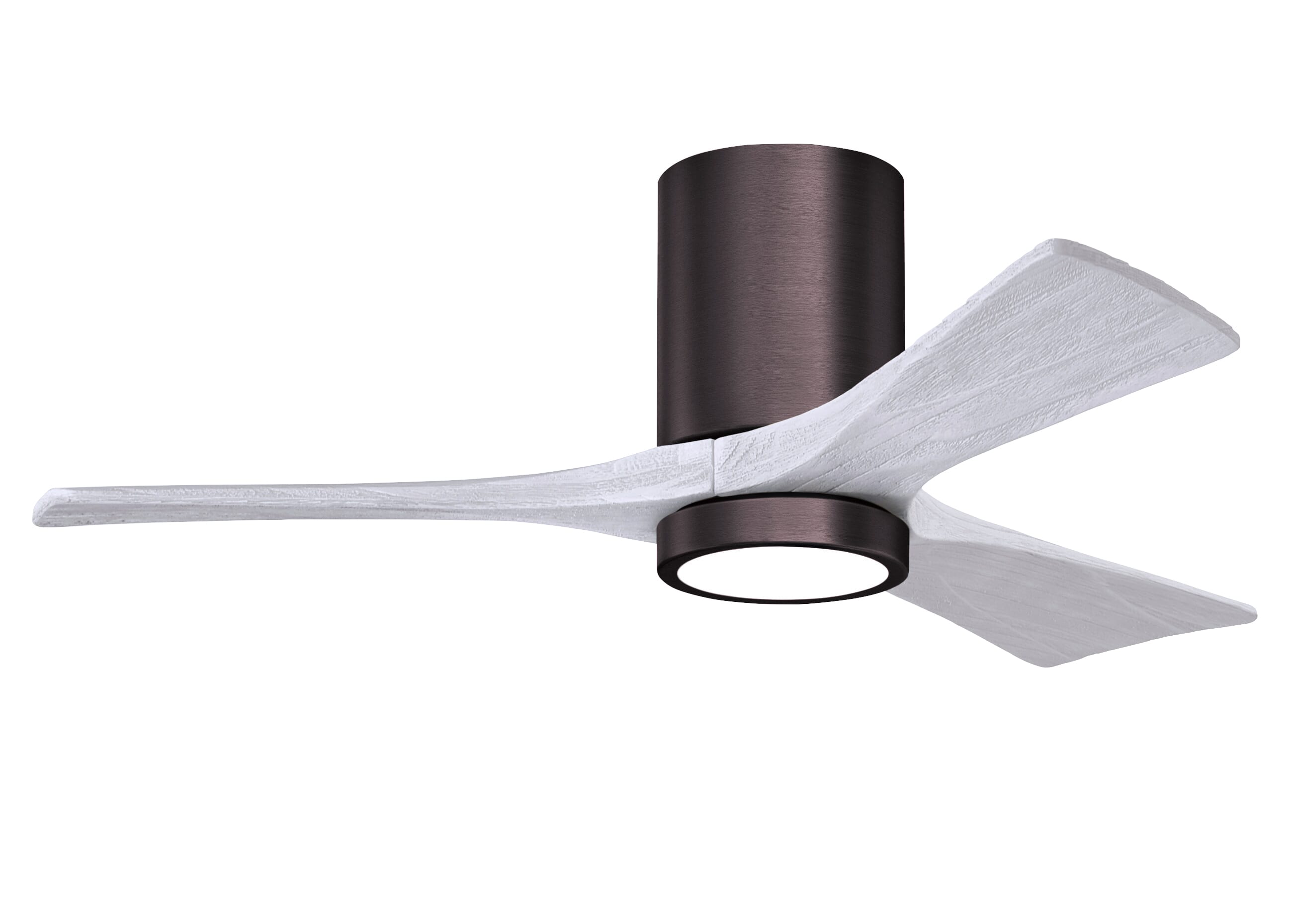 Irene 6-Speed DC 42" Ceiling Fan w/ Integrated Light Kit in Brushed Bronze with Matte White blades