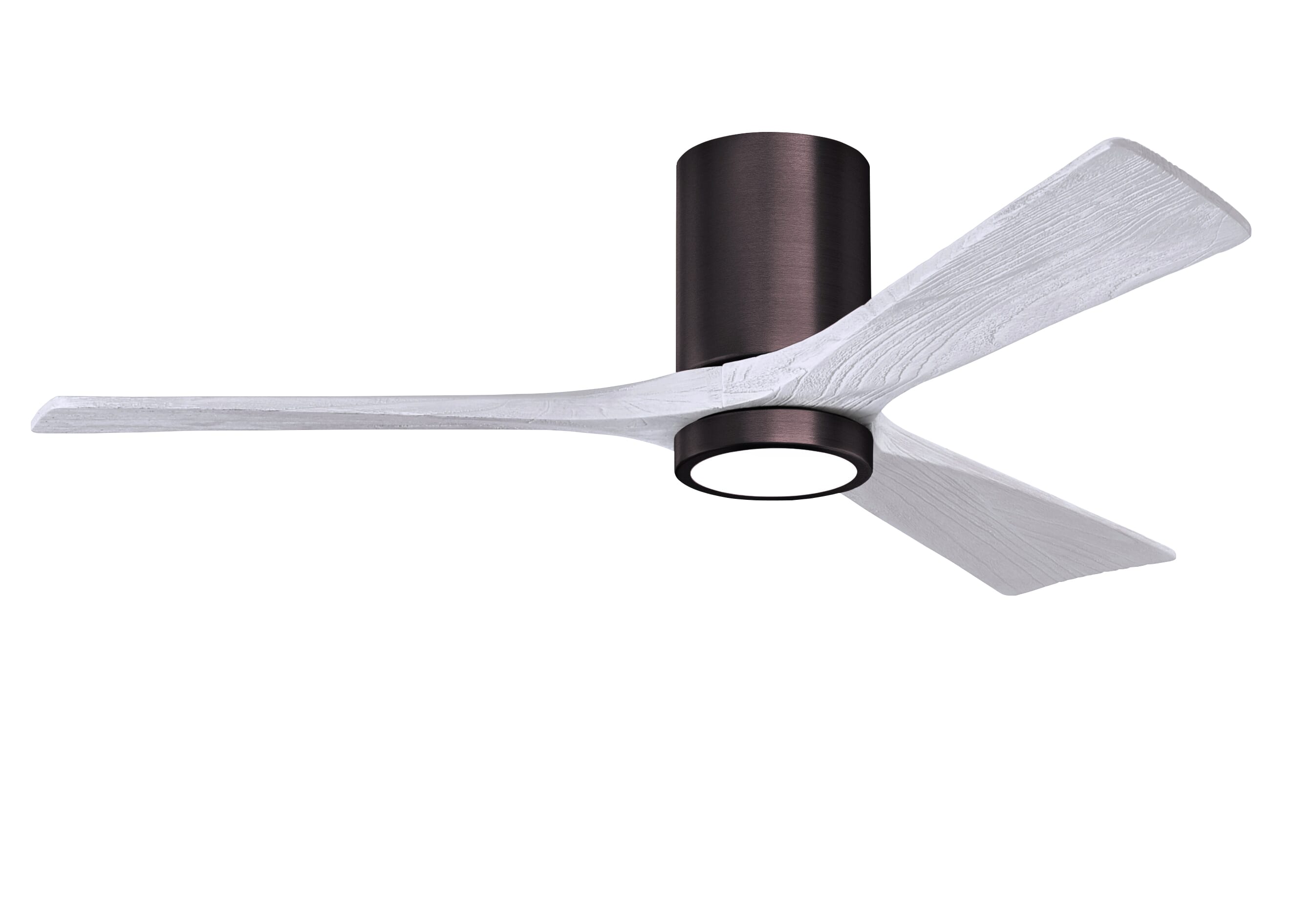 Irene 6-Speed DC 52" Ceiling Fan w/ Integrated Light Kit in Brushed Bronze with Matte White blades