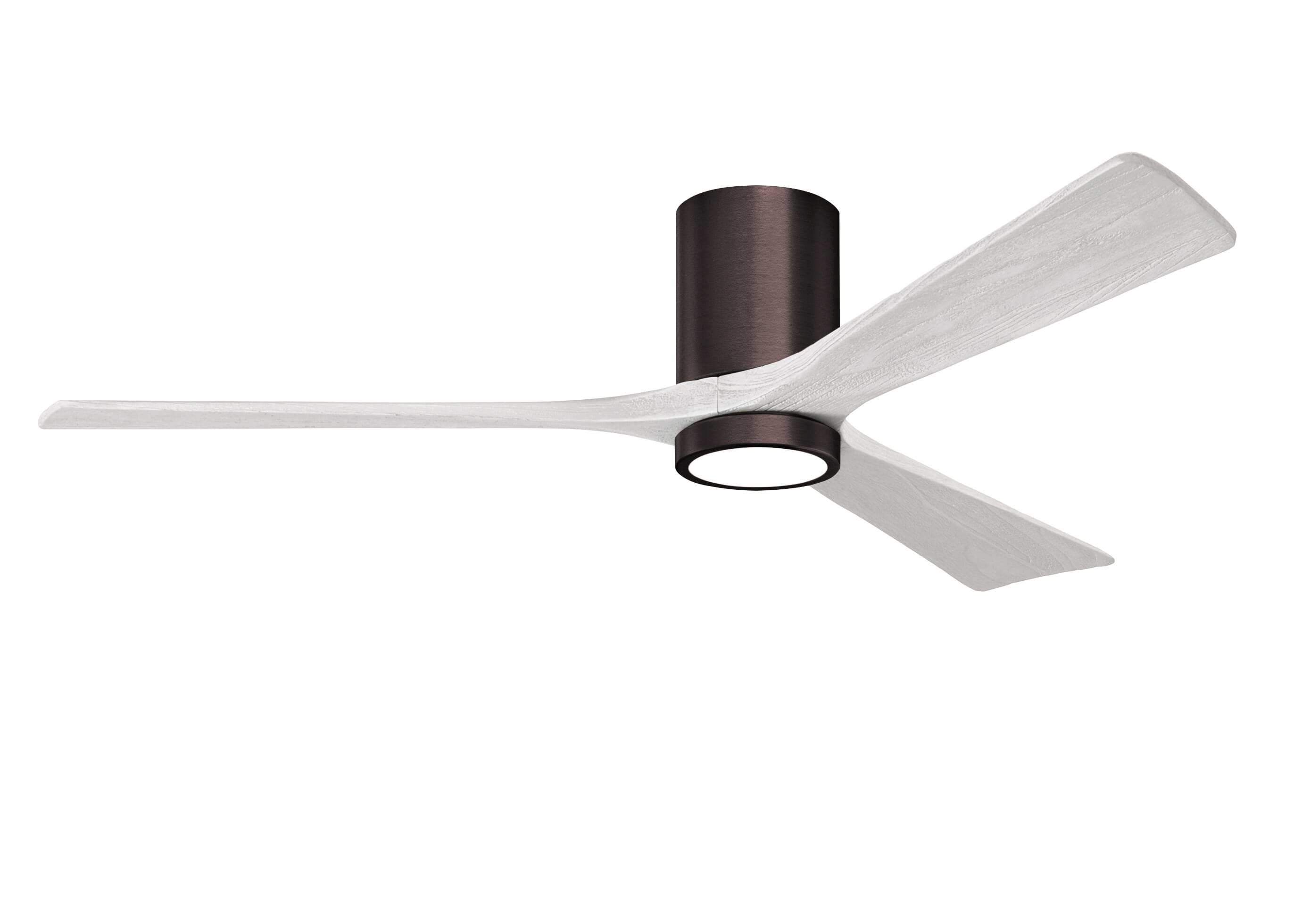 Irene 6-Speed DC 60" Ceiling Fan w/ Integrated Light Kit in Brushed Bronze with Matte White blades