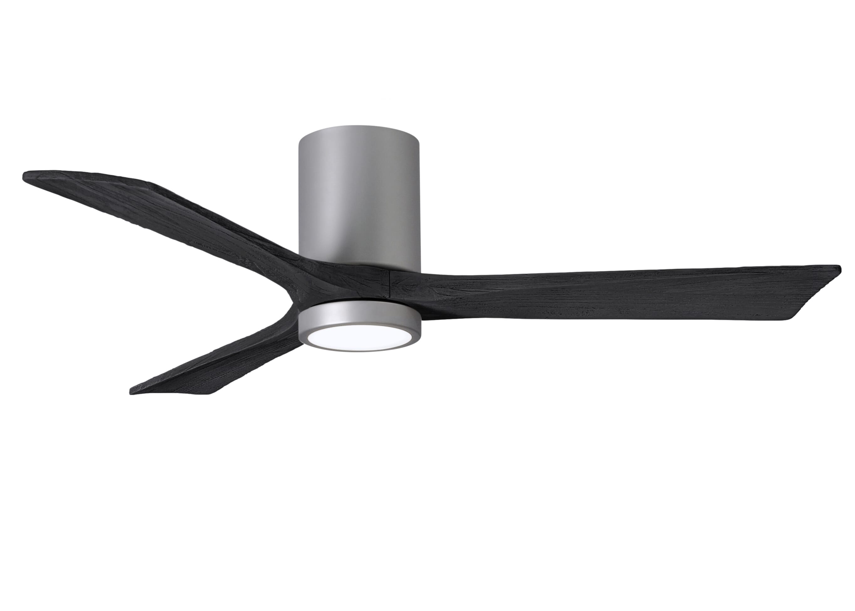 Irene 6-Speed DC 52" Ceiling Fan w/ Integrated Light Kit in Brushed Nickel with Matte Black blades