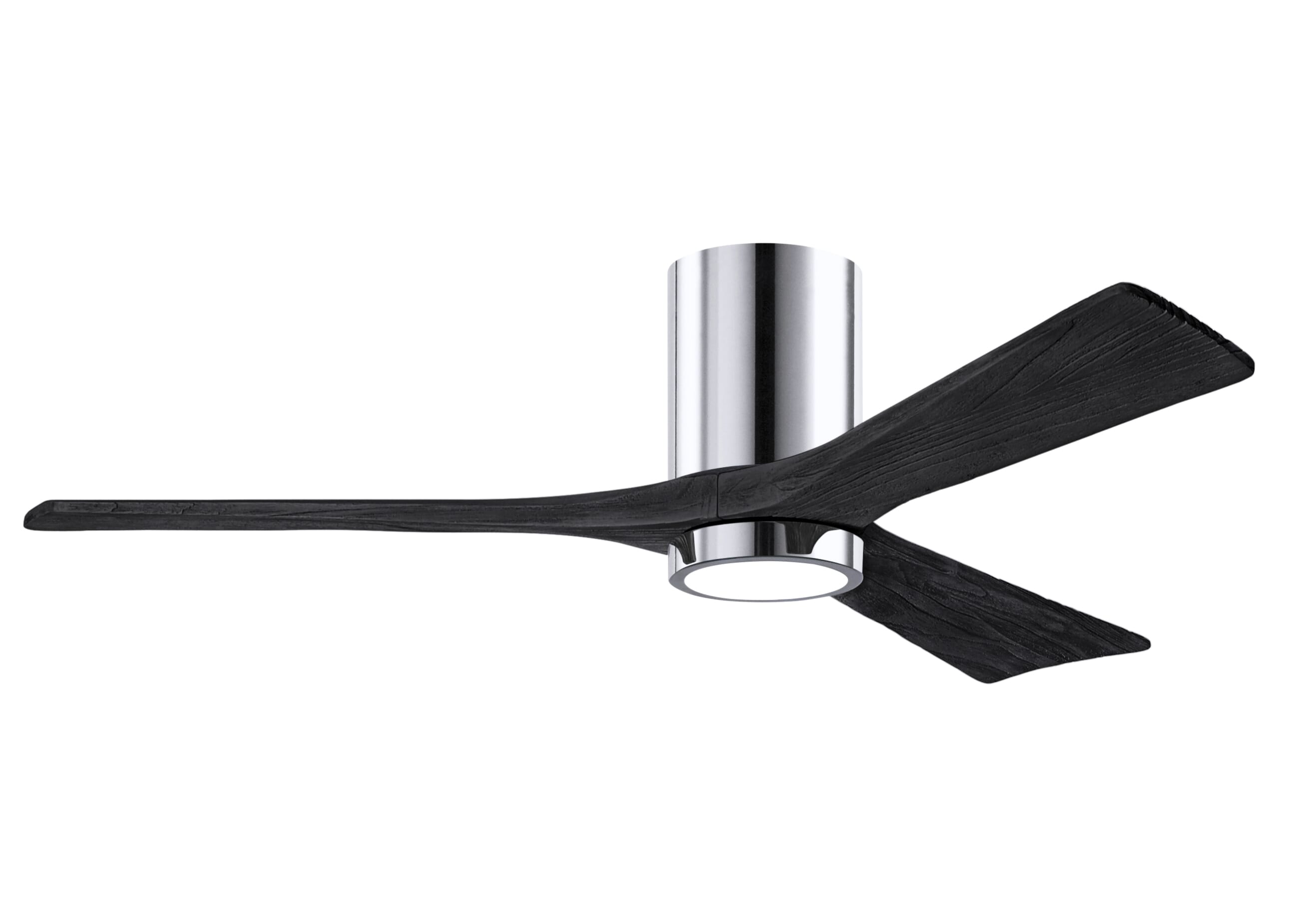 Irene 6-Speed DC 52" Ceiling Fan w/ Integrated Light Kit in Polished Chrome with Matte Black blades