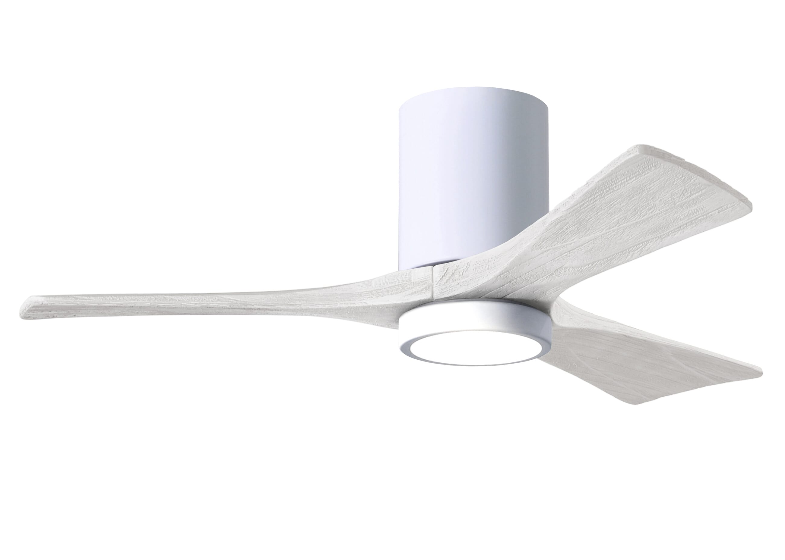 Irene 6-Speed DC 42" Ceiling Fan w/ Integrated Light Kit in White with Matte White blades