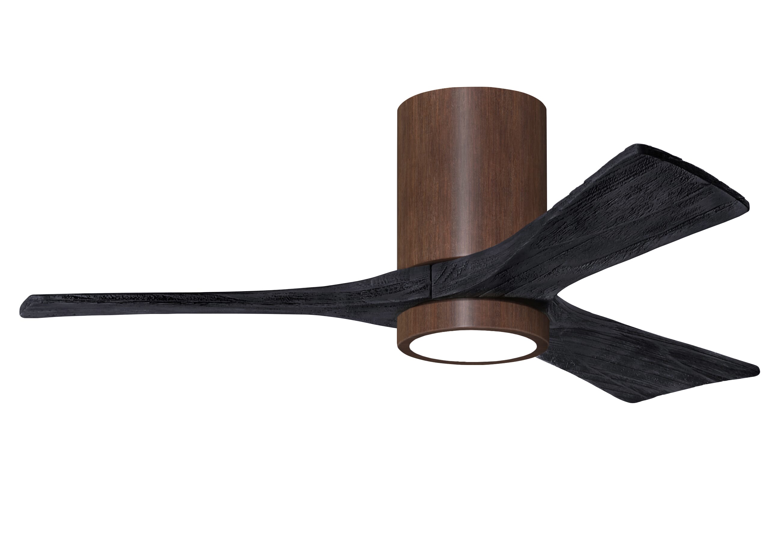 Irene 6-Speed DC 42" Ceiling Fan w/ Integrated Light Kit in Walnut Tone with Matte Black blades