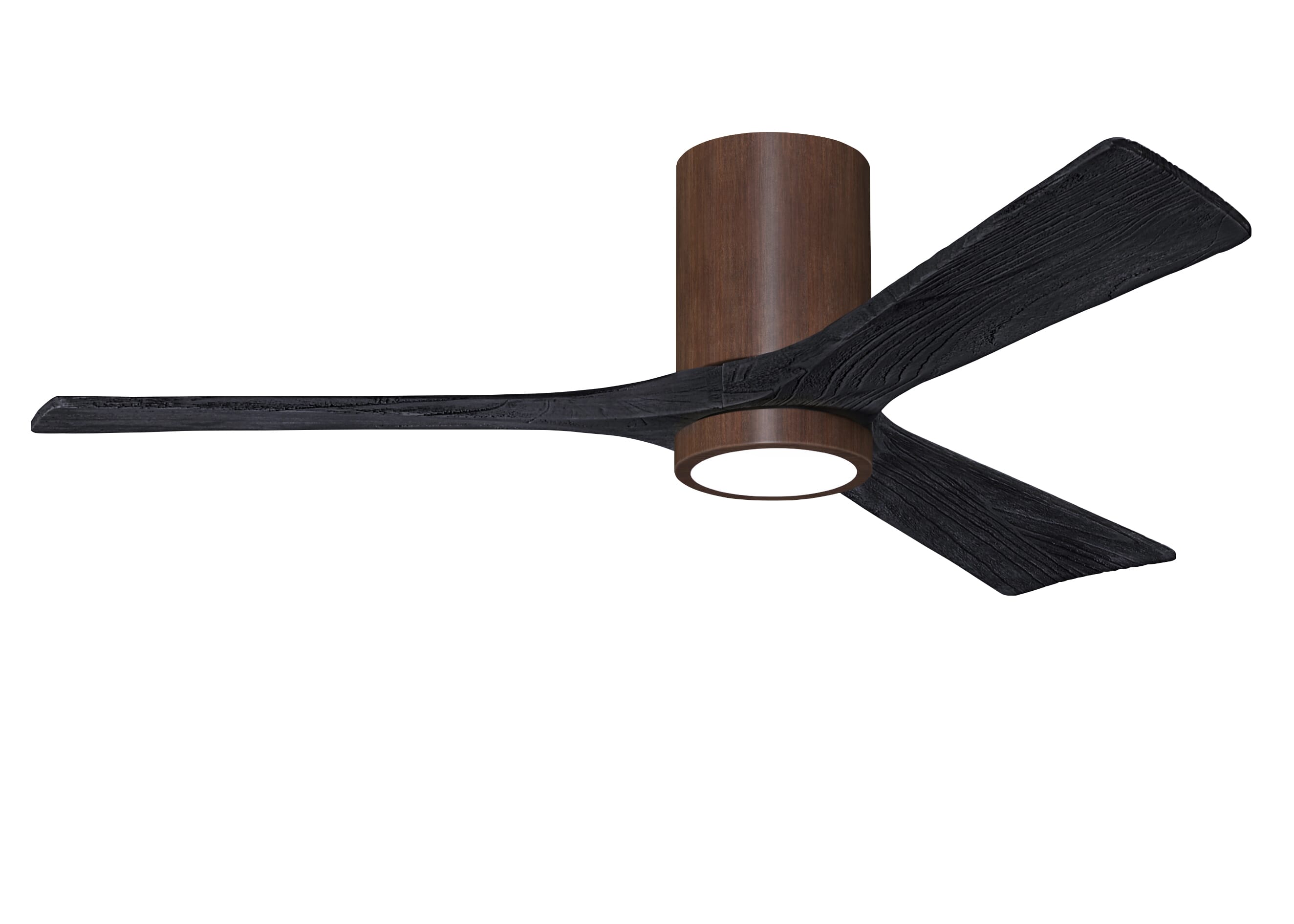 Irene 6-Speed DC 52" Ceiling Fan w/ Integrated Light Kit in Walnut Tone with Matte Black blades