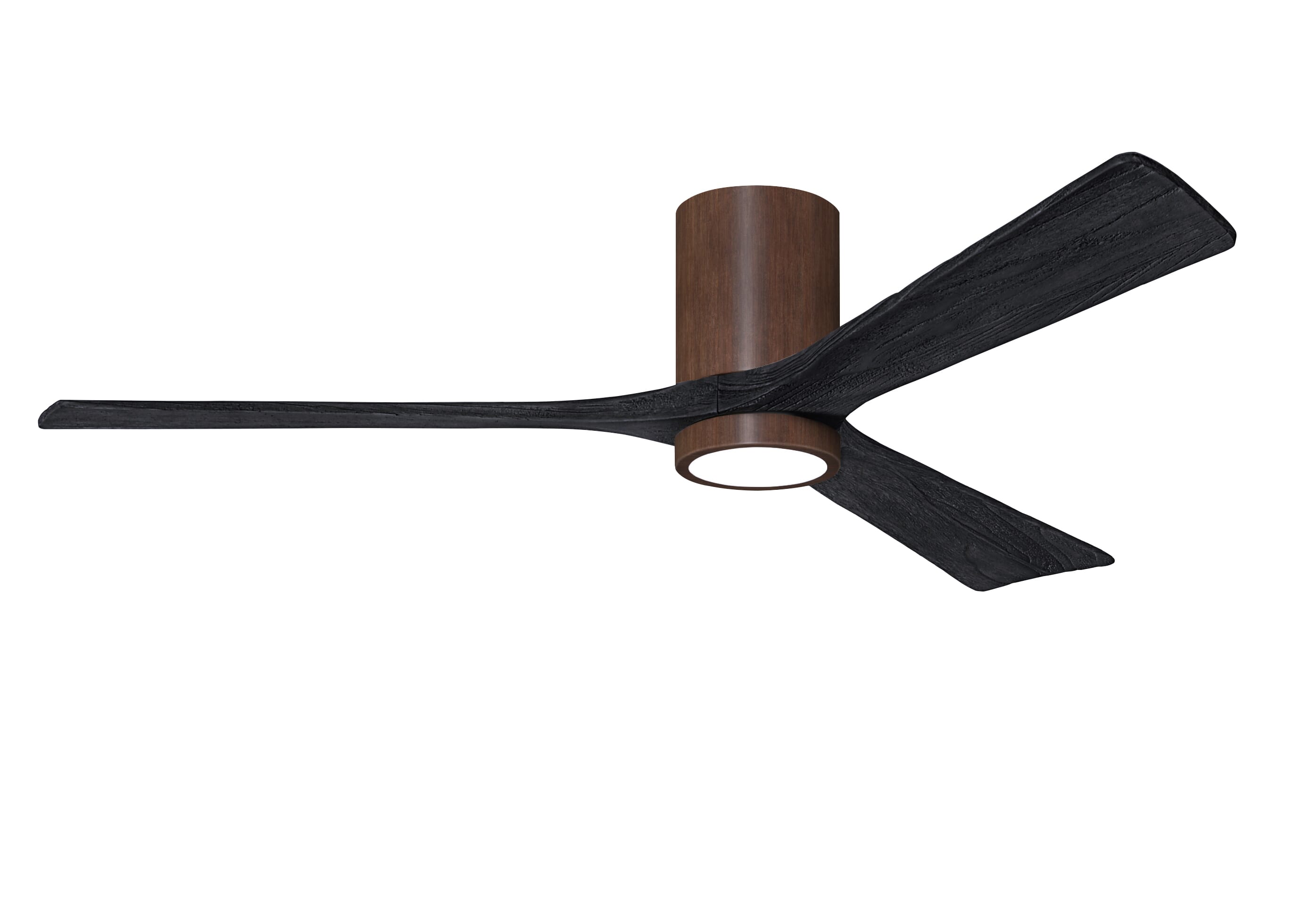 Irene 6-Speed DC 60" Ceiling Fan w/ Integrated Light Kit in Walnut Tone with Matte Black blades