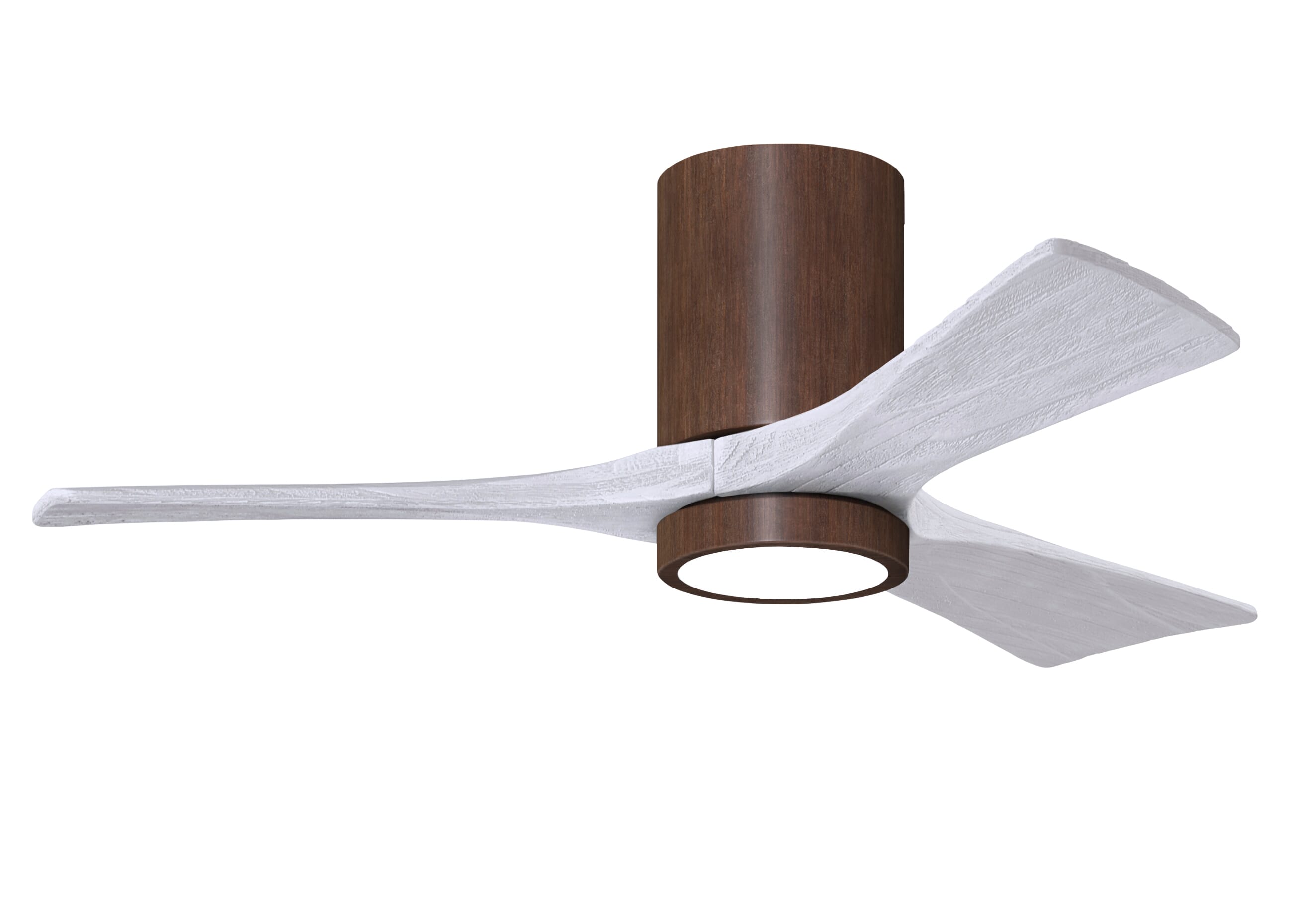 Irene 6-Speed DC 42" Ceiling Fan w/ Integrated Light Kit in Walnut Tone with Matte White blades