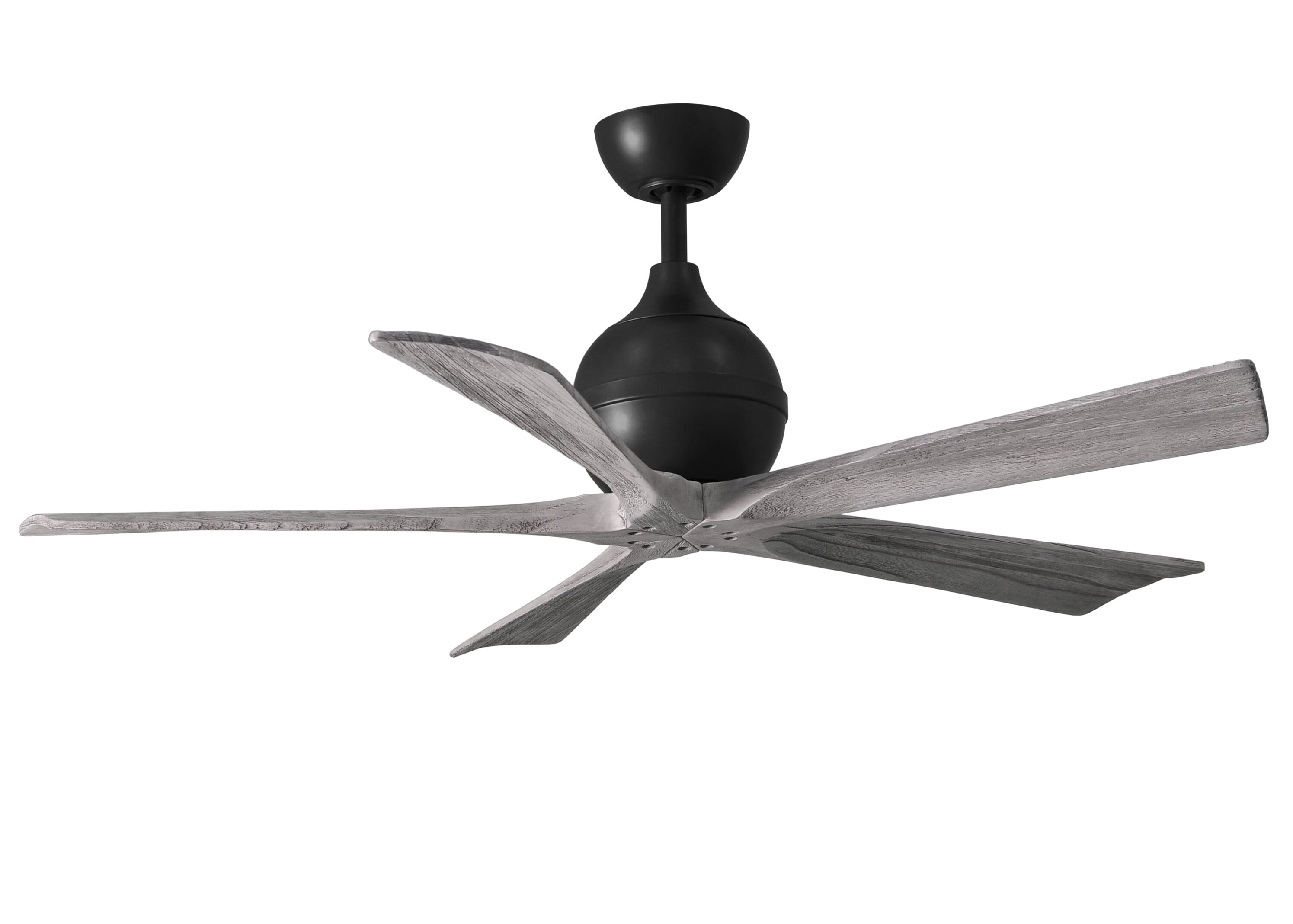 Irene 6-Speed DC 52" Ceiling Fan in Matte Black with Barnwood Tone blades