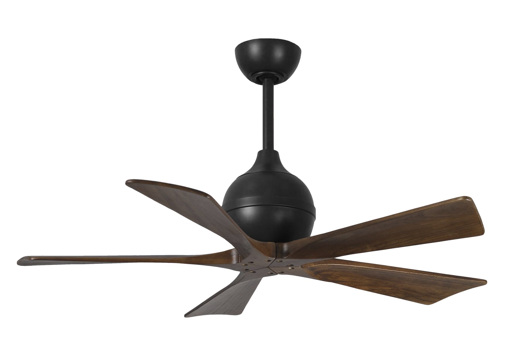 Irene 6-Speed DC 42" Ceiling Fan in Matte Black with Walnut Tone blades