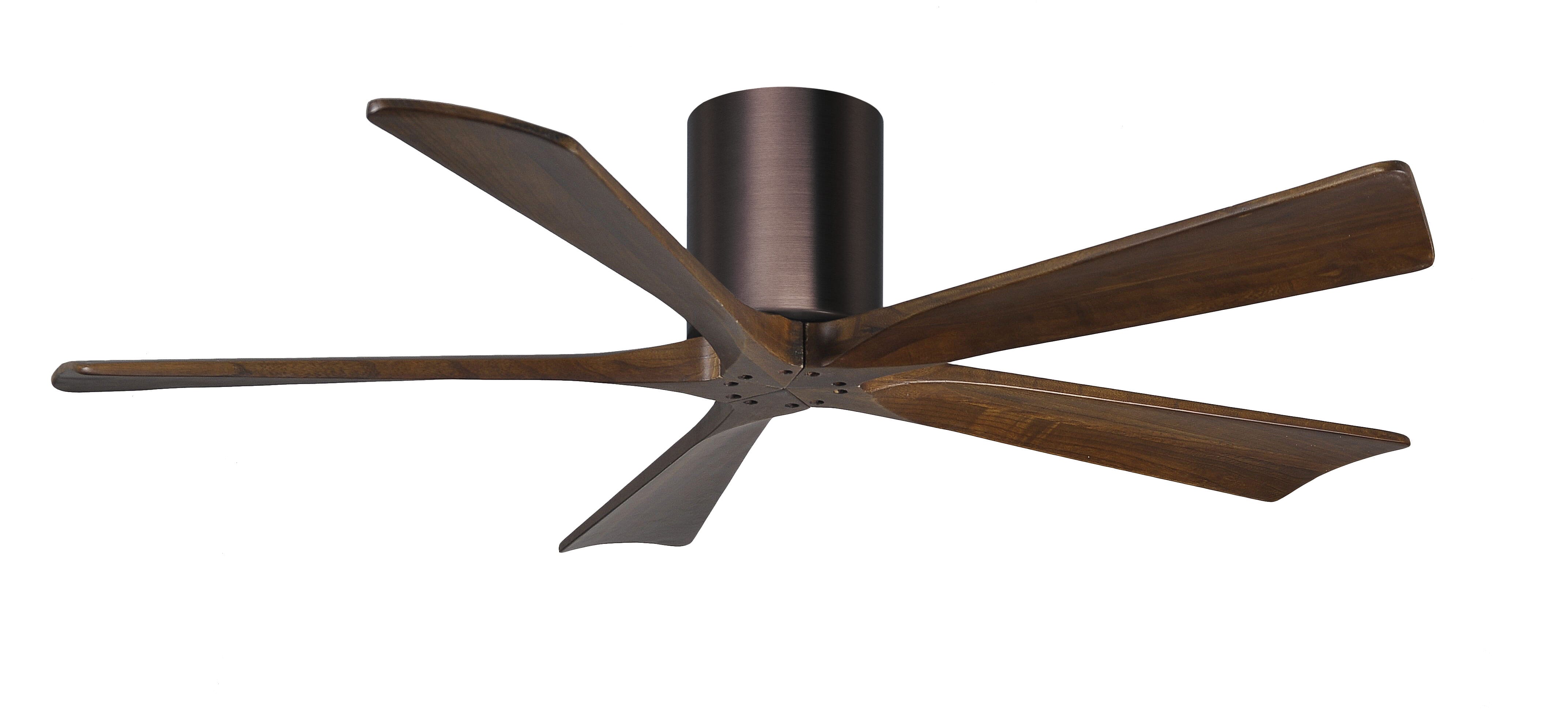 Irene 6-Speed DC 52" Ceiling Fan in Brushed Bronze with Walnut blades