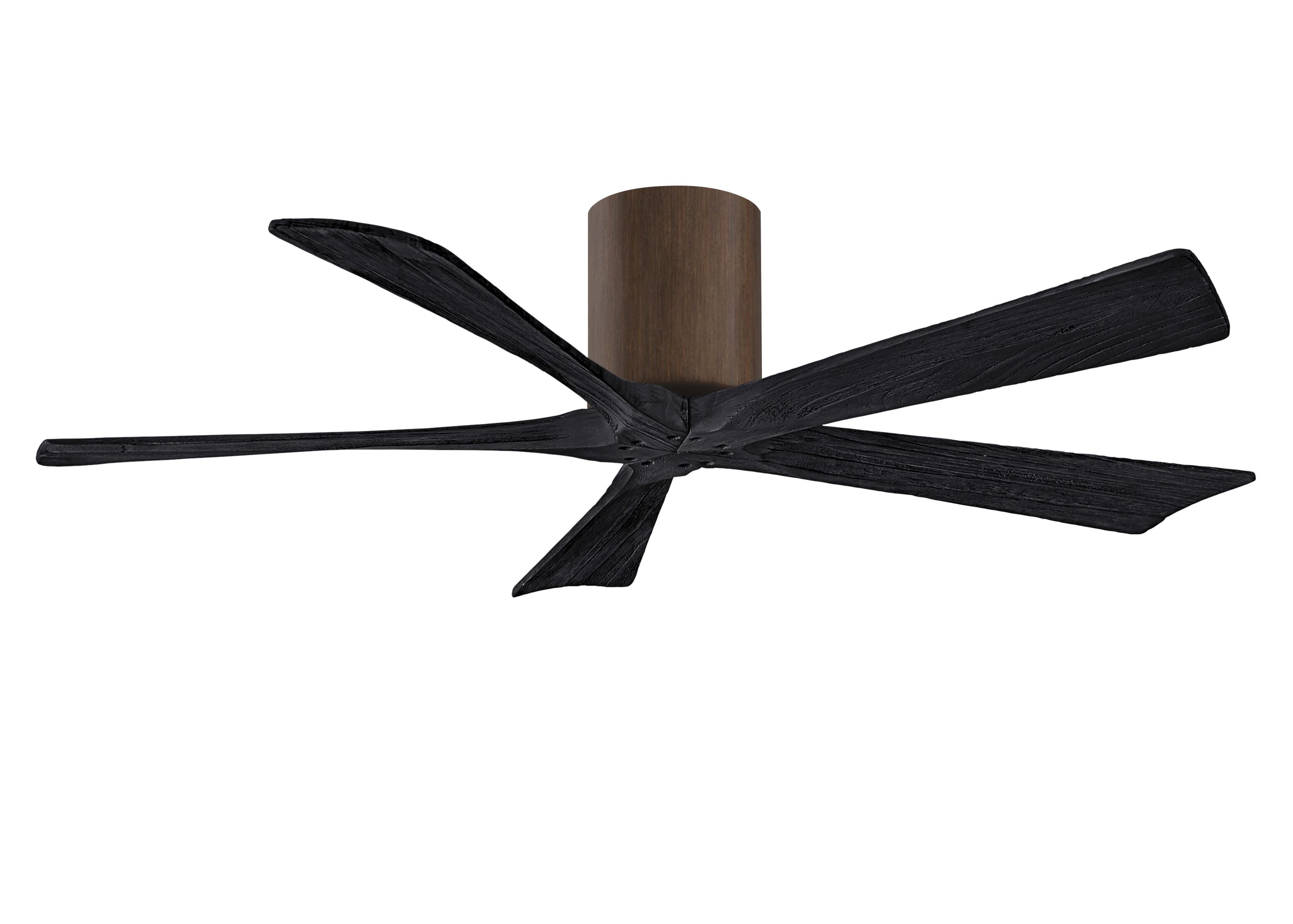 Irene 6-Speed DC 52" Ceiling Fan in Walnut tone with Matte Black blades