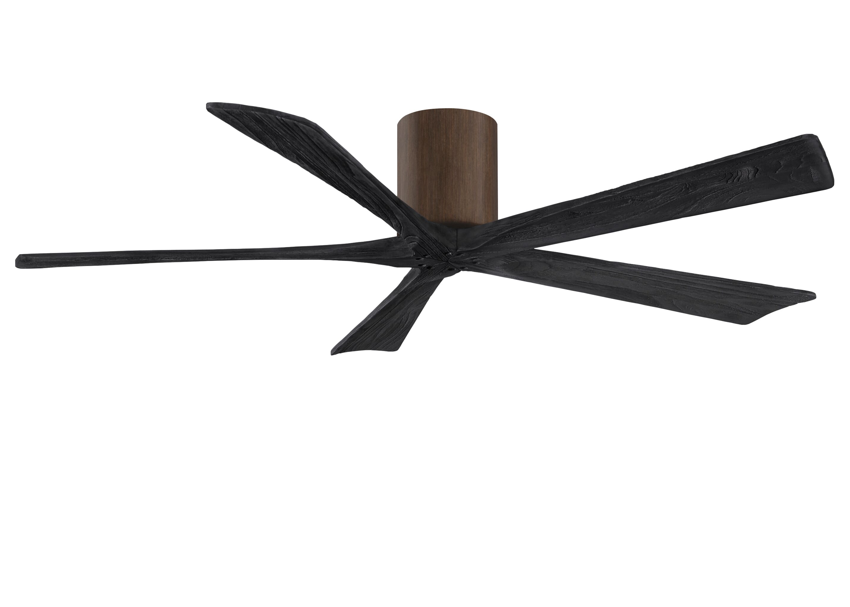 Irene 6-Speed DC 60" Ceiling Fan in Walnut tone with Matte Black blades