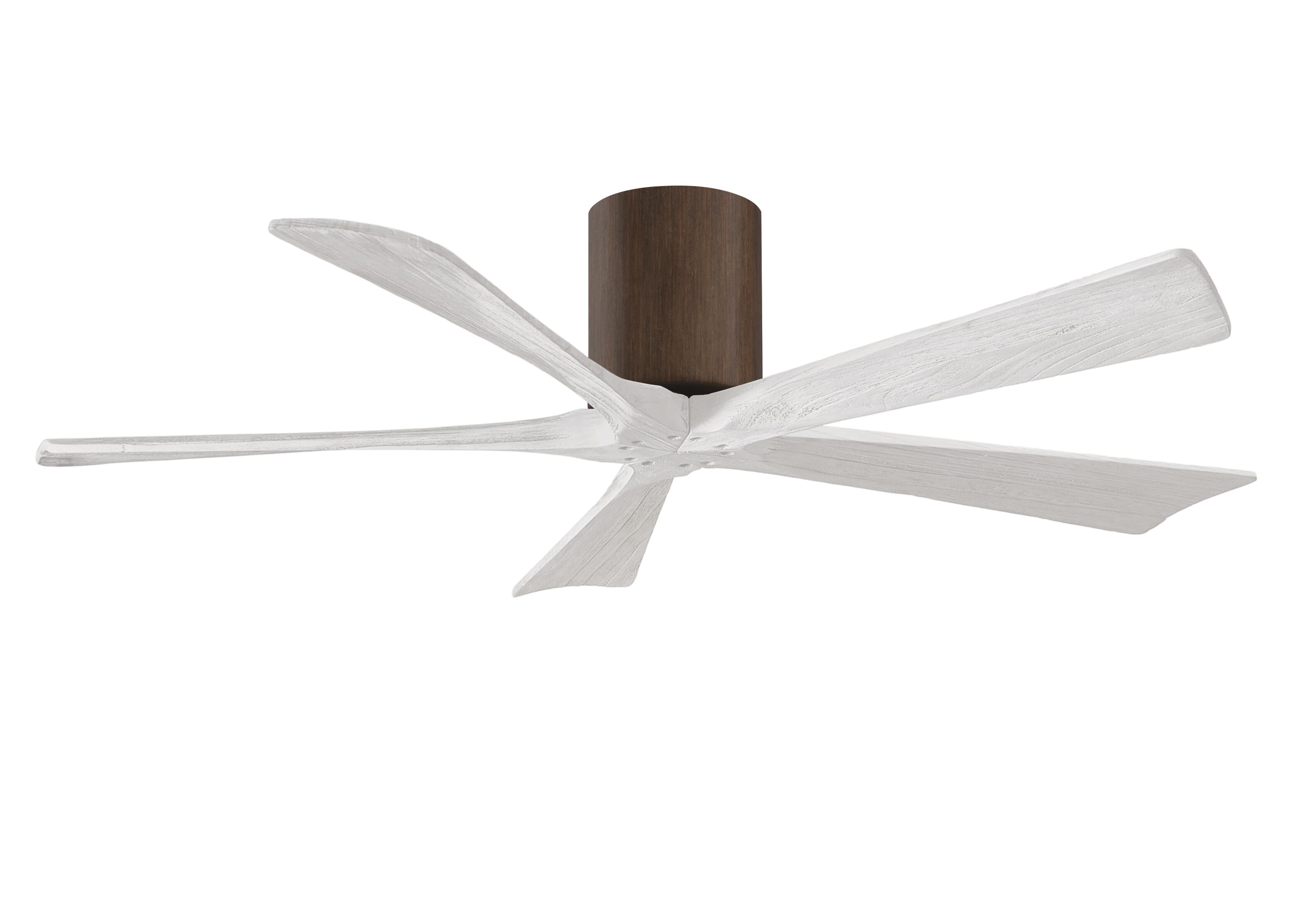 Irene 6-Speed DC 52" Ceiling Fan in Walnut tone with Matte White blades