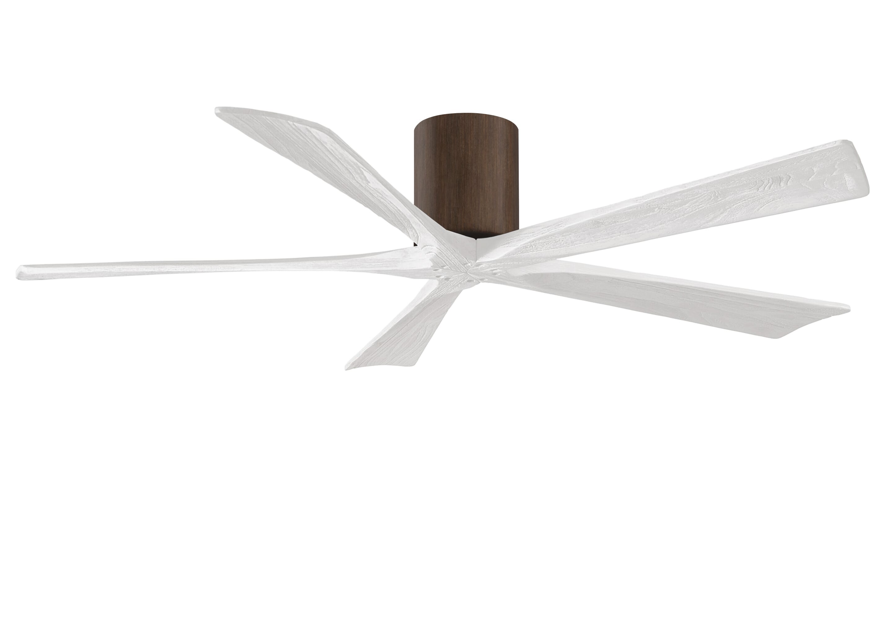 Irene 6-Speed DC 60" Ceiling Fan in Walnut tone with Matte White blades