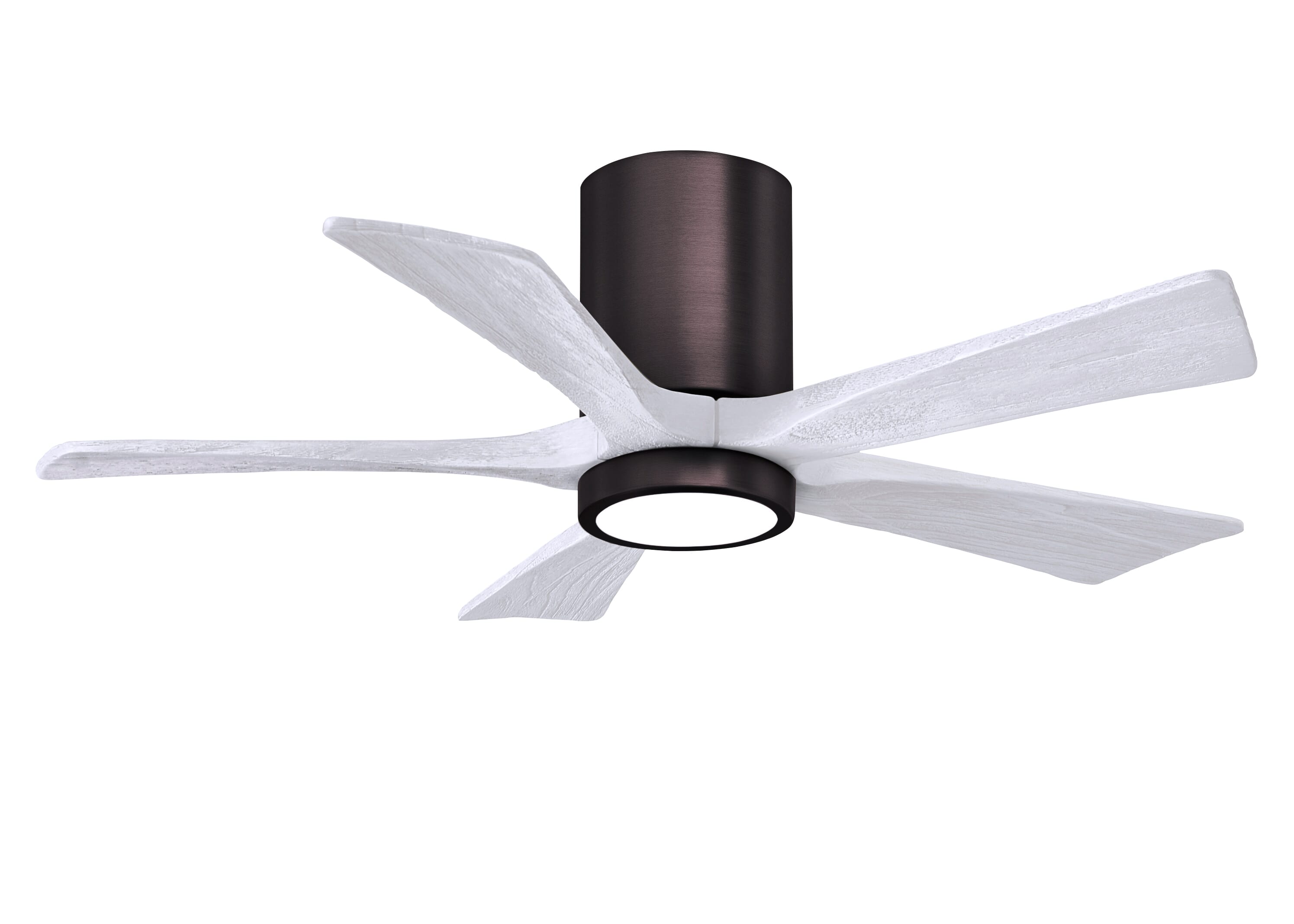 Irene 6-Speed DC 42" Ceiling Fan w/ Integrated Light Kit in Brushed Bronze with Matte White blades