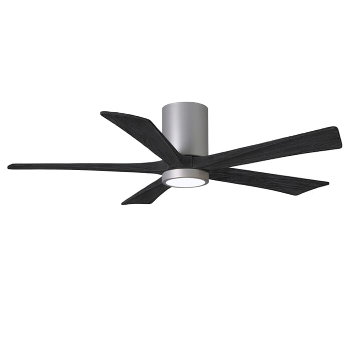 Irene 6-Speed DC 52" Ceiling Fan with Integrated Light Kit in Brushed Nickel with Matte Black blades Irene 6-Speed DC 52" Ceiling Fan with Integrated Light Kit in Brushed Nickel with Matte Black blades