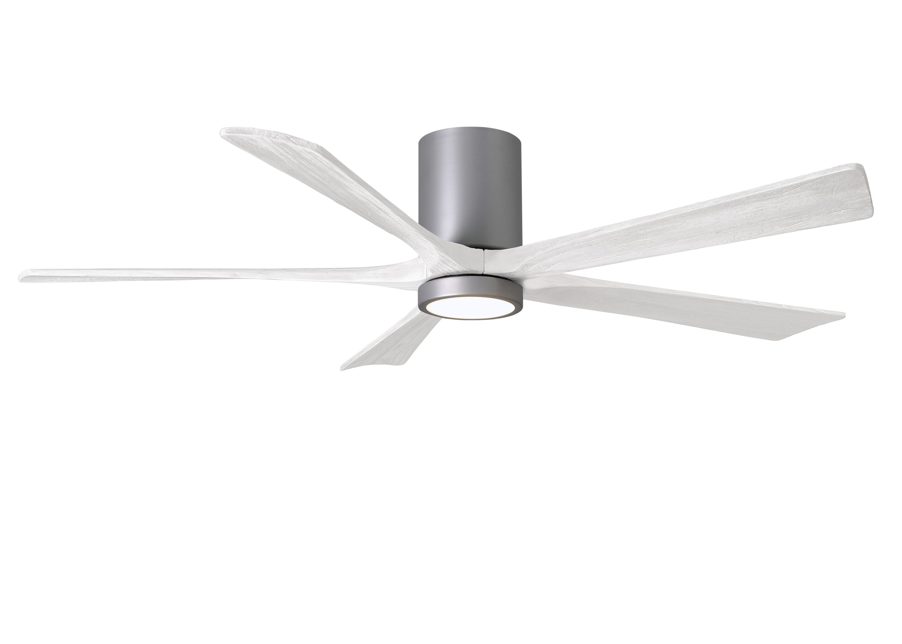 Irene 6-Speed DC 60" Ceiling Fan w/ Integrated Light Kit in Brushed Nickel with Matte White blades