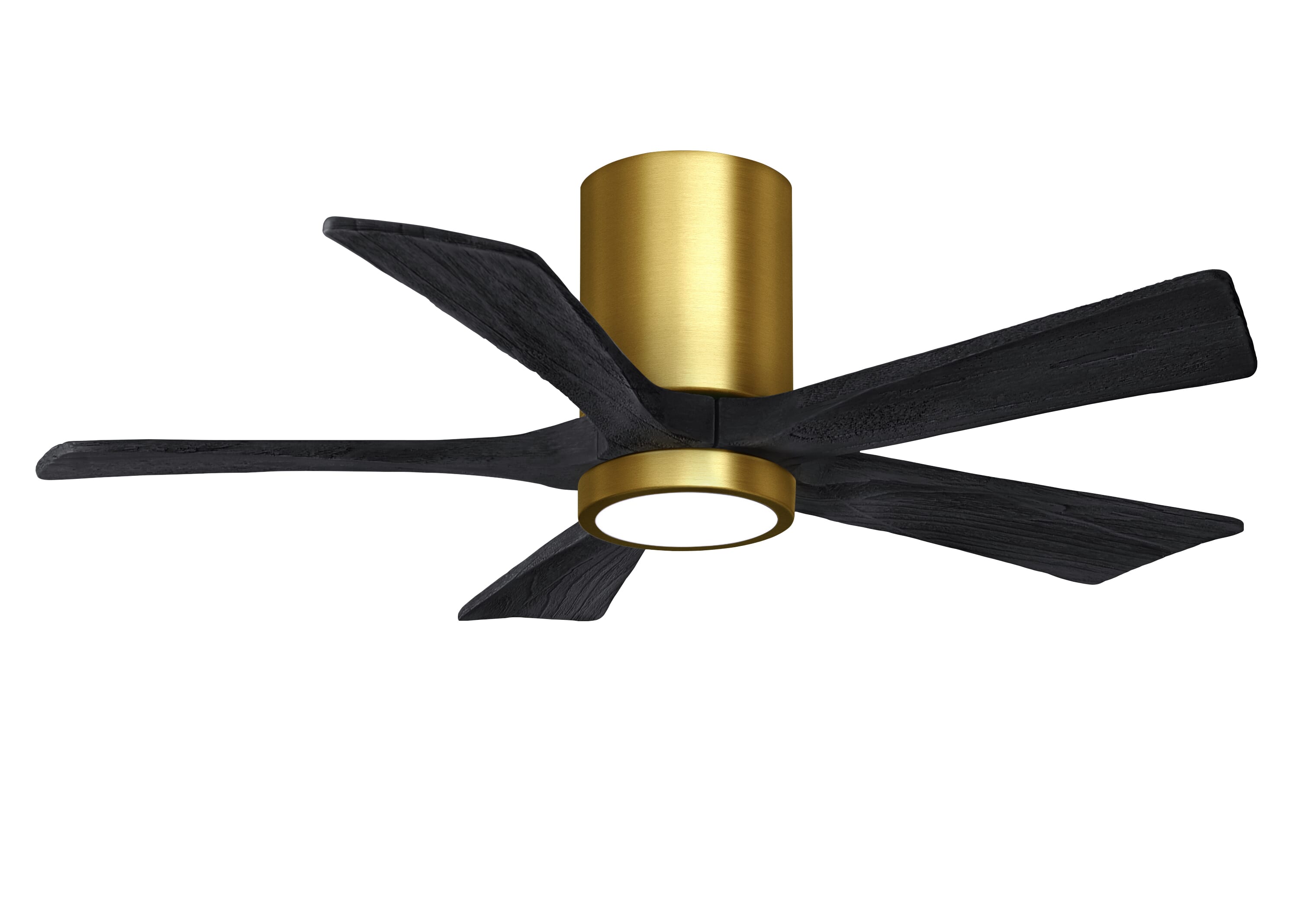 Irene 6-Speed DC 42" Ceiling Fan w/ Integrated Light Kit in Brushed Brass with Matte Black blades