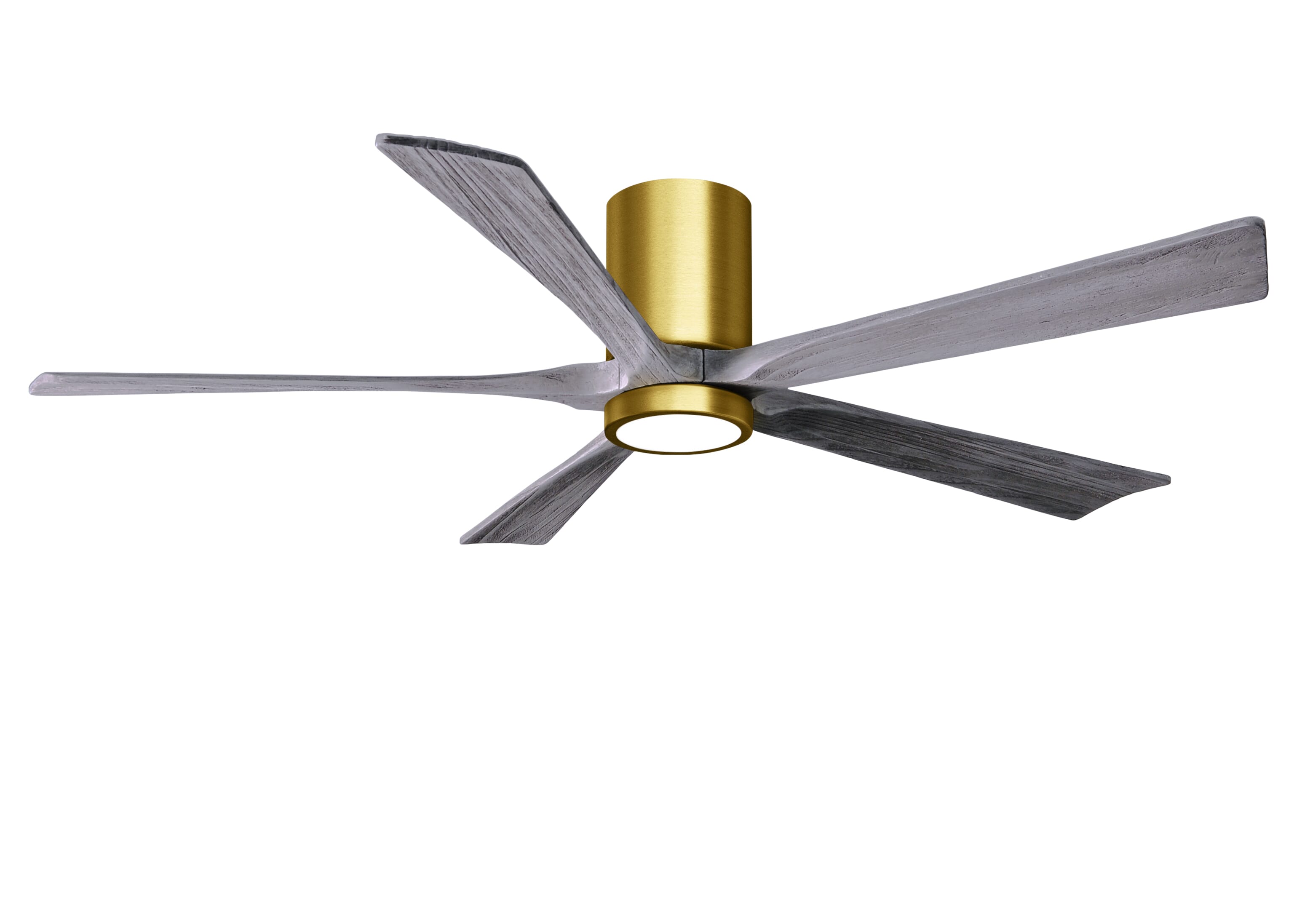 Irene 6-Speed DC 60" Ceiling Fan w/ Integrated Light Kit in Brushed Brass with Barnwood Tone blades