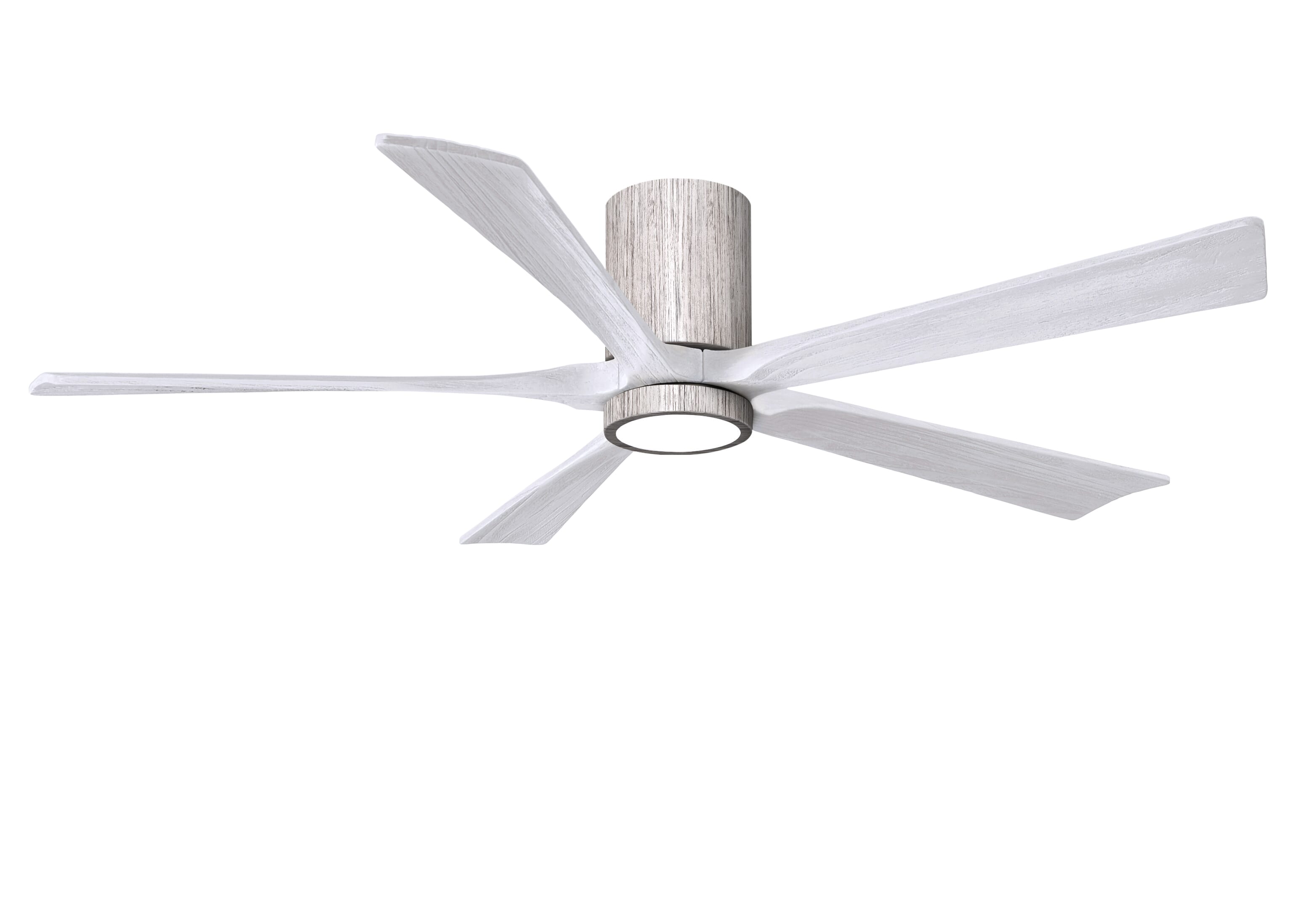 Irene 6-Speed DC 60" Ceiling Fan w/ Integrated Light Kit in Barnwood Tone with Matte White blades