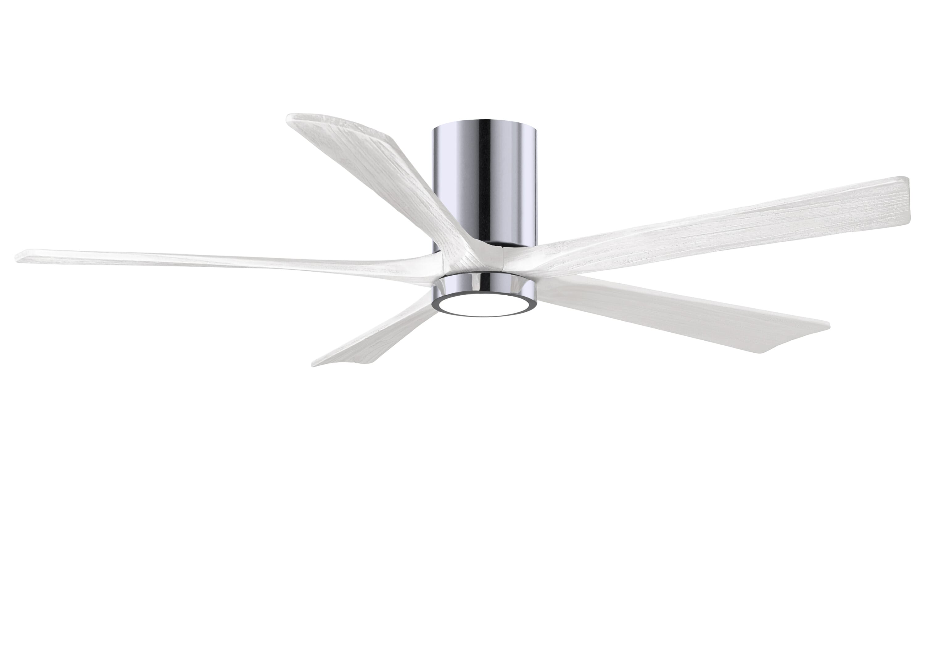 Irene 6-Speed DC 60" Ceiling Fan w/ Integrated Light Kit in Polished Chrome with Matte White blades