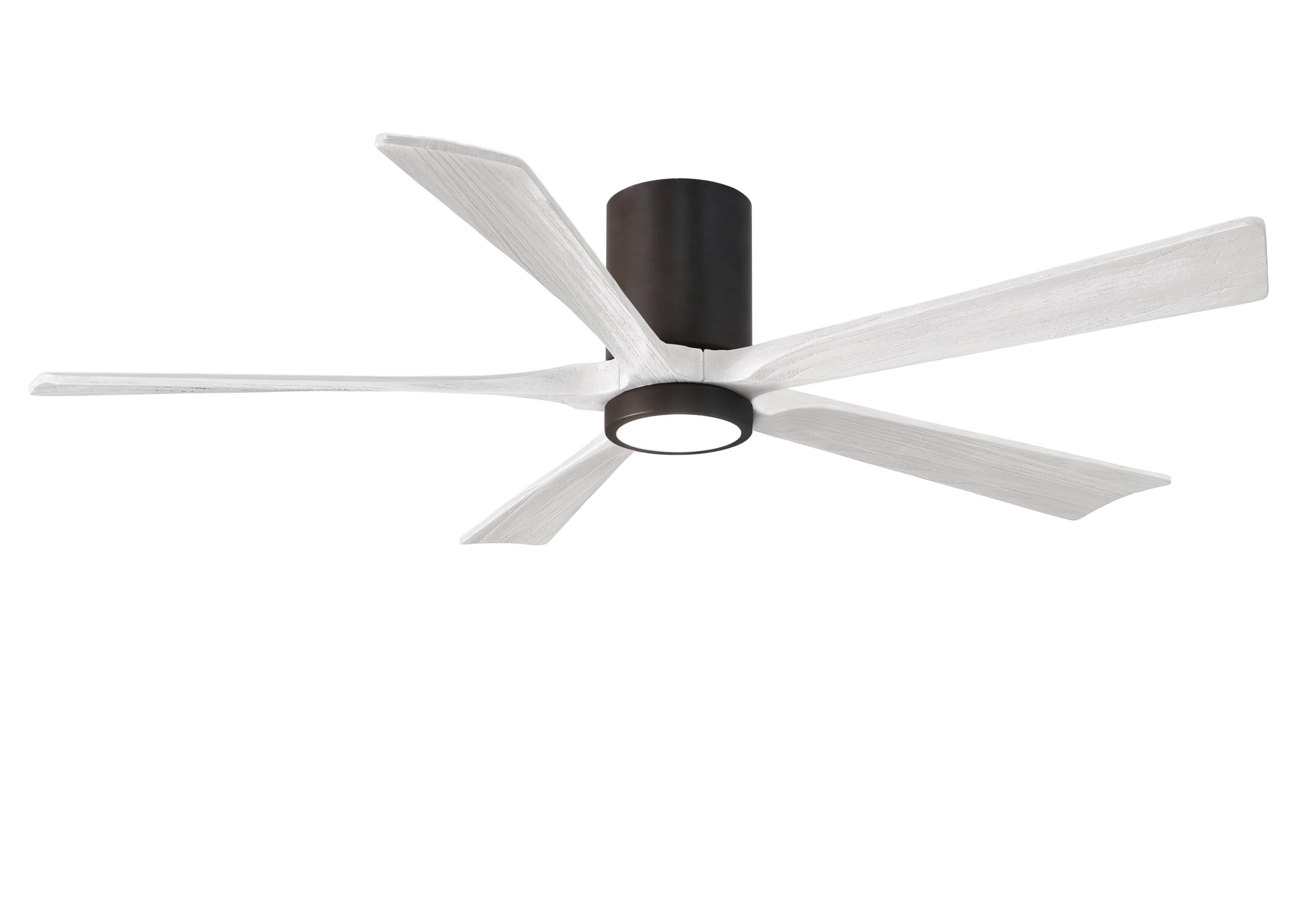 Irene 6-Speed DC 60" Ceiling Fan w/ Integrated Light Kit in Textured Bronze with Matte White blades