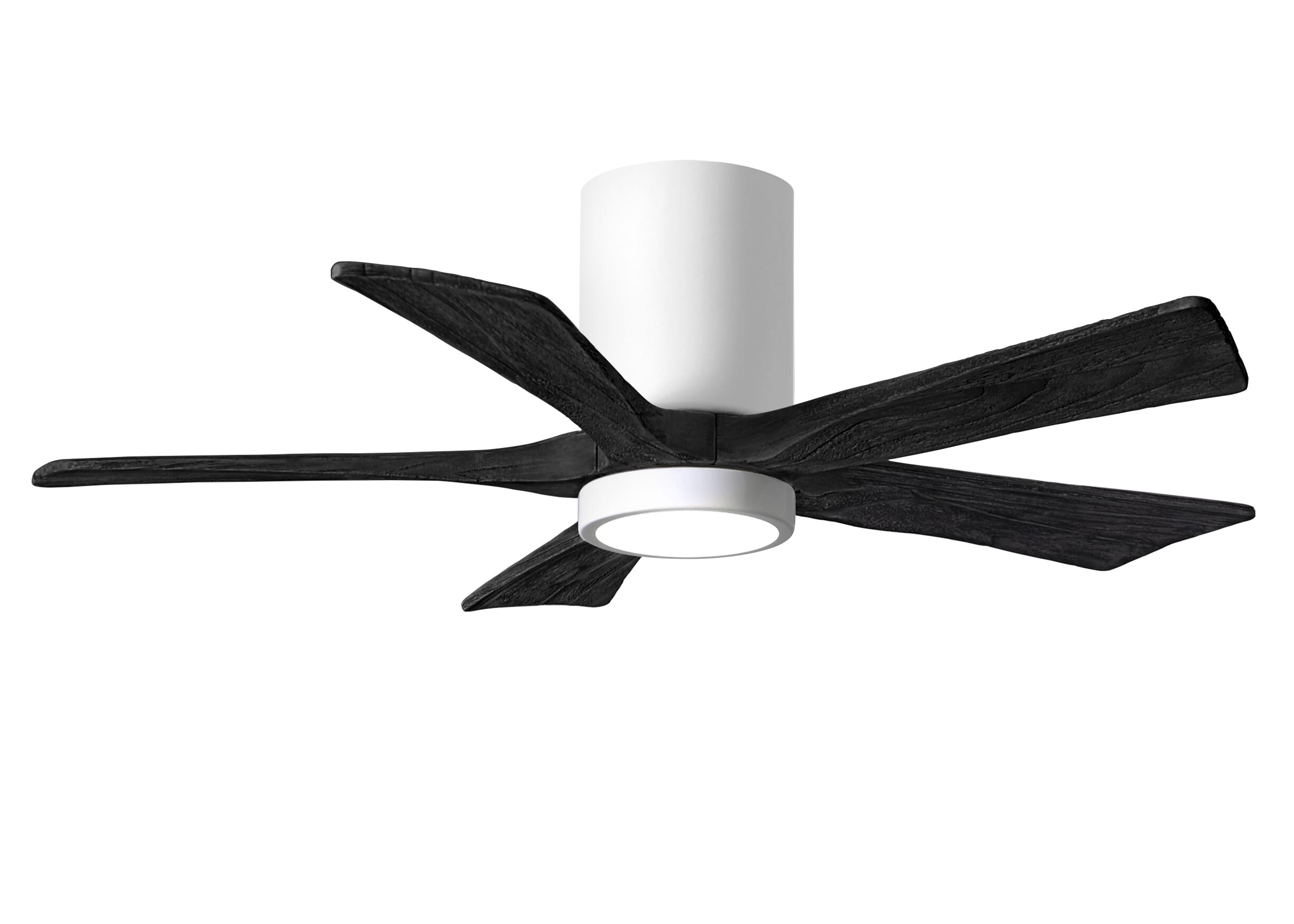 Irene 6-Speed DC 42" Ceiling Fan w/ Integrated Light Kit in White with Matte Black blades