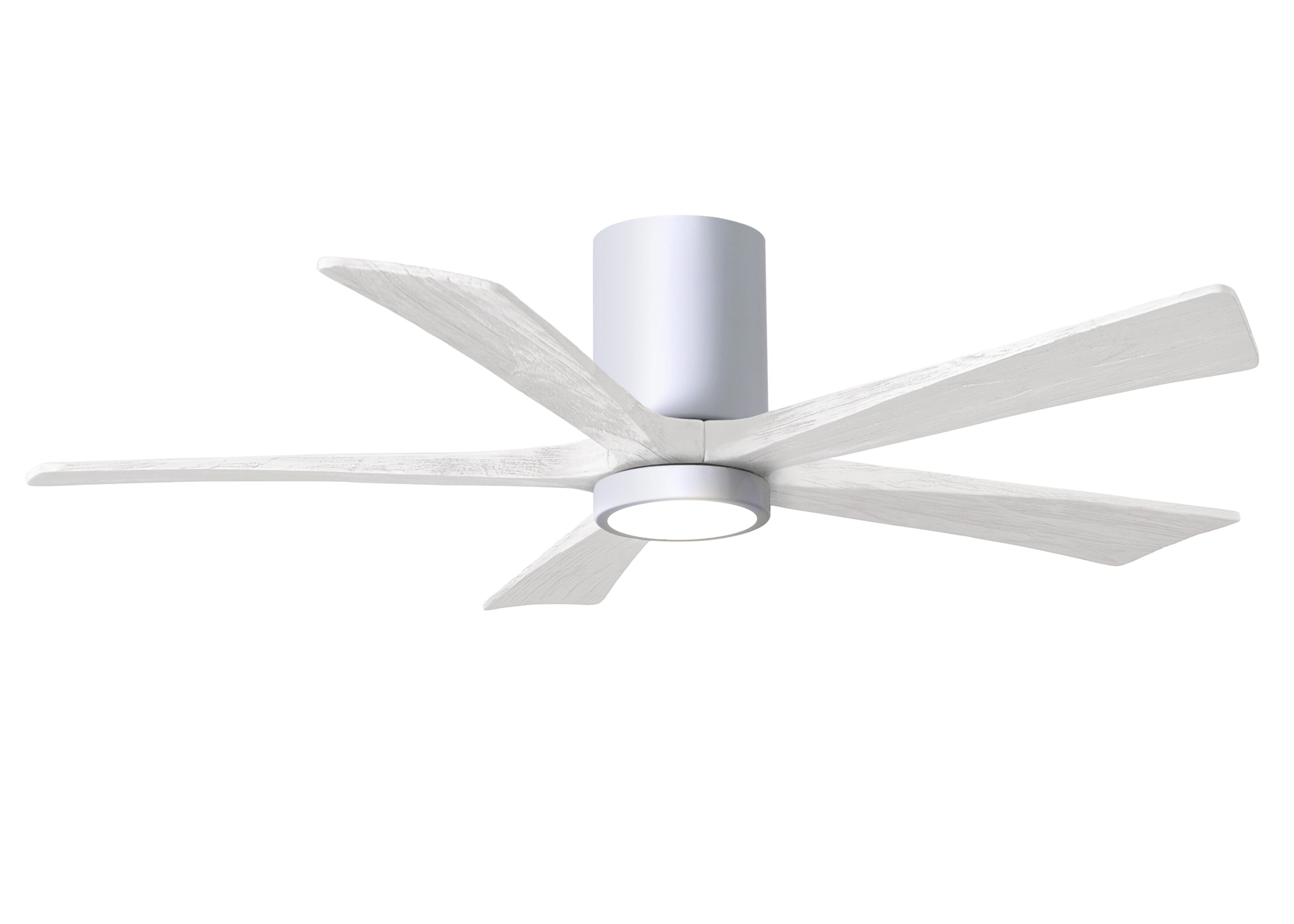 Irene 6-Speed DC 52"" Ceiling Fan w/ Integrated Light Kit in White with Matte White blades -  Matthews Fan Company, IR5HLK-WH-MWH-52