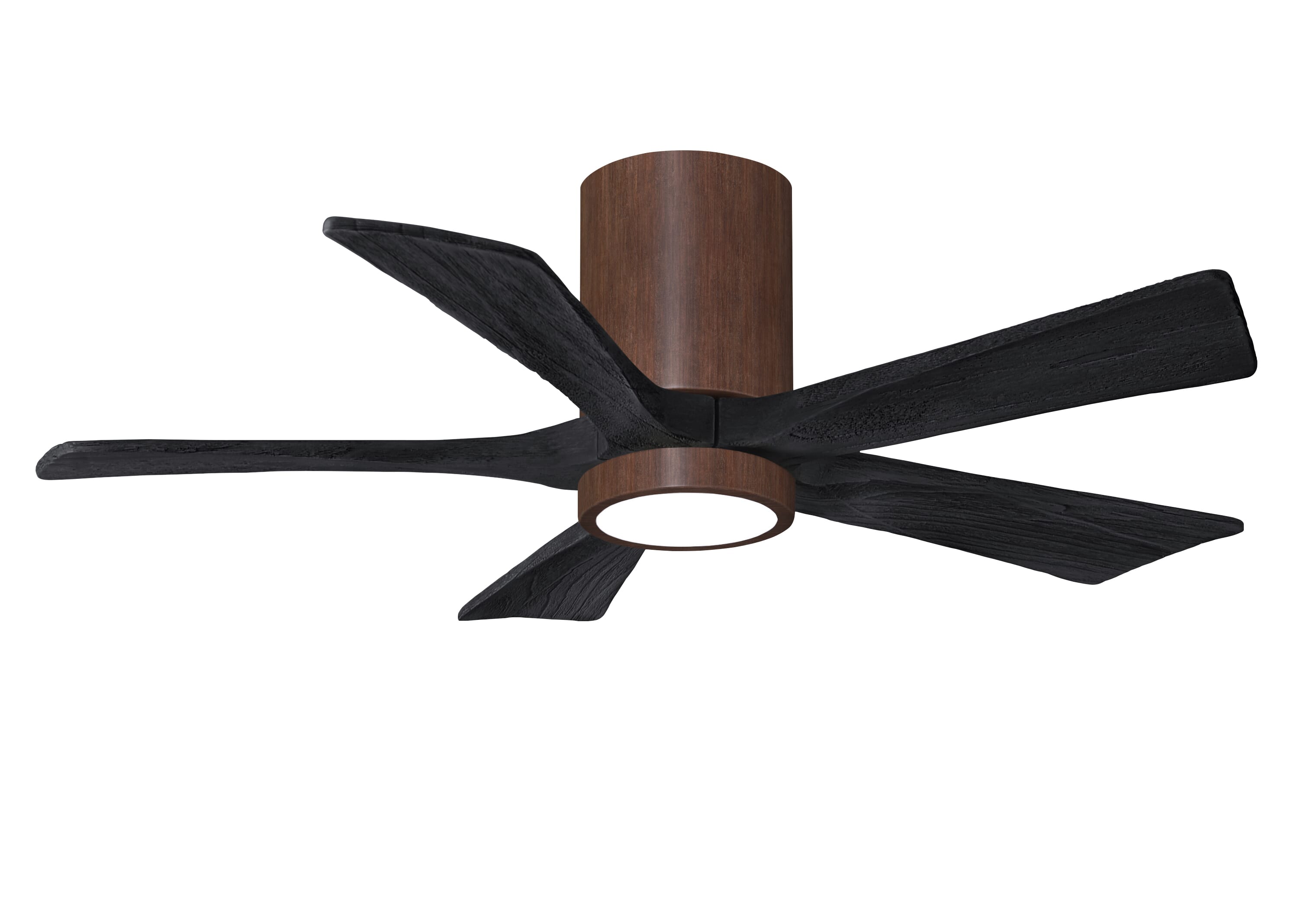 Irene 6-Speed DC 42" Ceiling Fan w/ Integrated Light Kit in Walnut Tone with Matte Black blades