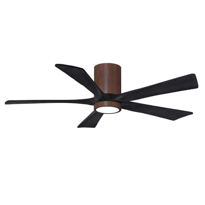 Irene 6-Speed DC 52" Ceiling Fan with Integrated Light Kit in Walnut Tone with Matte Black blades Irene 6-Speed DC 52" Ceiling Fan with Integrated Light Kit in Walnut Tone with Matte Black blades