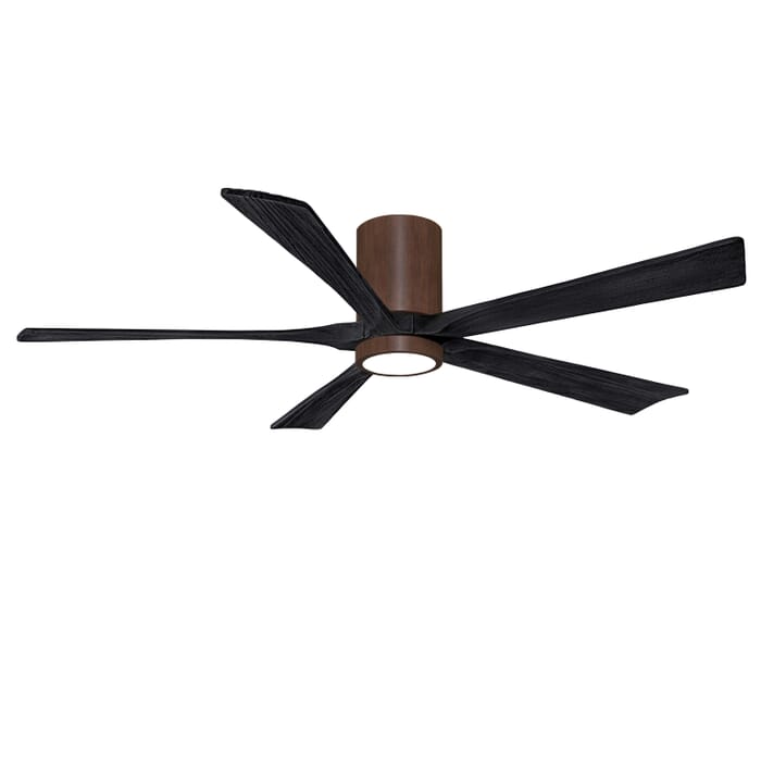 Irene 6-Speed DC 60" Ceiling Fan with Integrated Light Kit in Walnut Tone with Matte Black blades Irene 6-Speed DC 60" Ceiling Fan with Integrated Light Kit in Walnut Tone with Matte Black blades