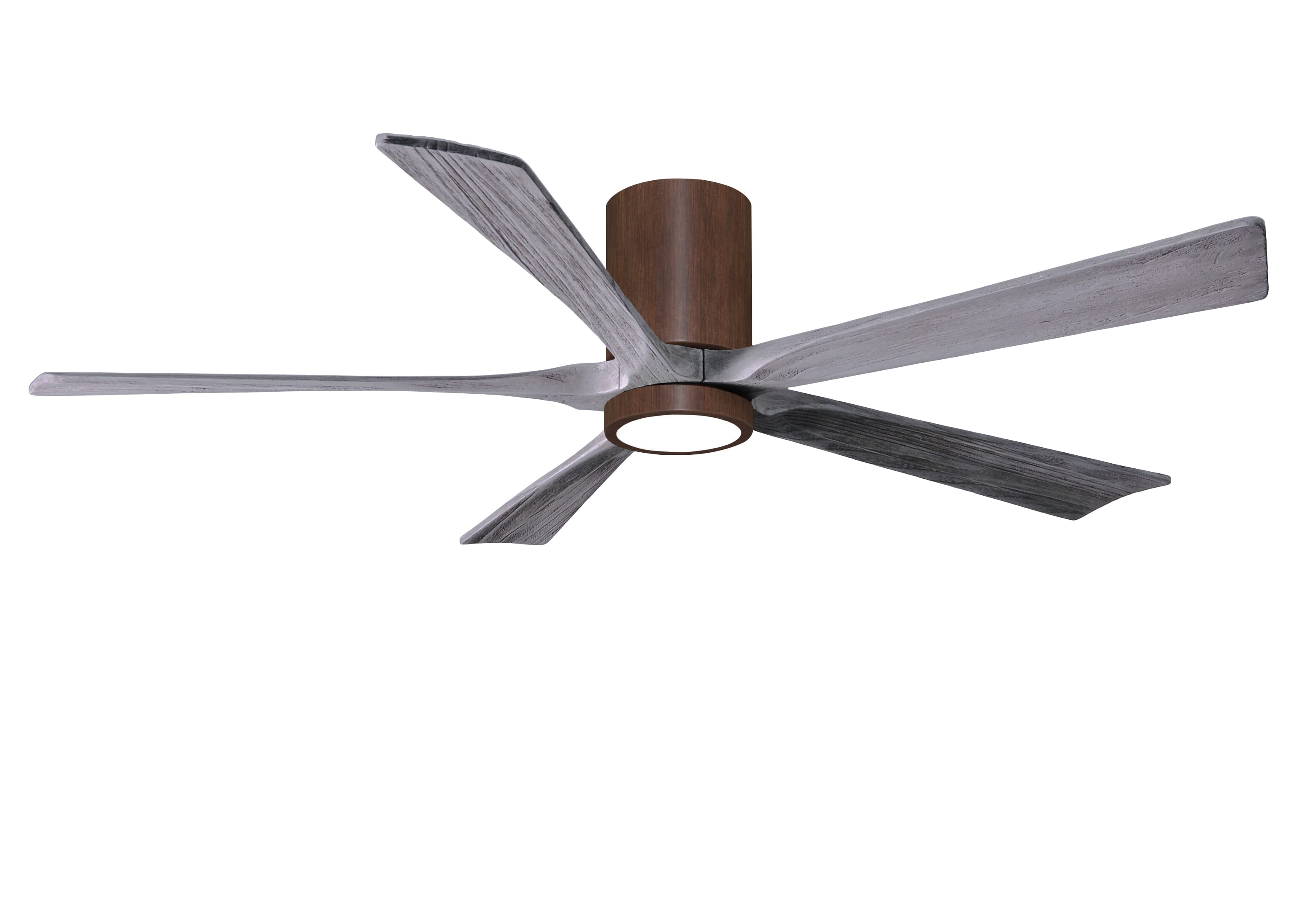 Irene 6-Speed DC 60" Ceiling Fan w/ Integrated Light Kit in Walnut Tone with Barnwood Tone blades