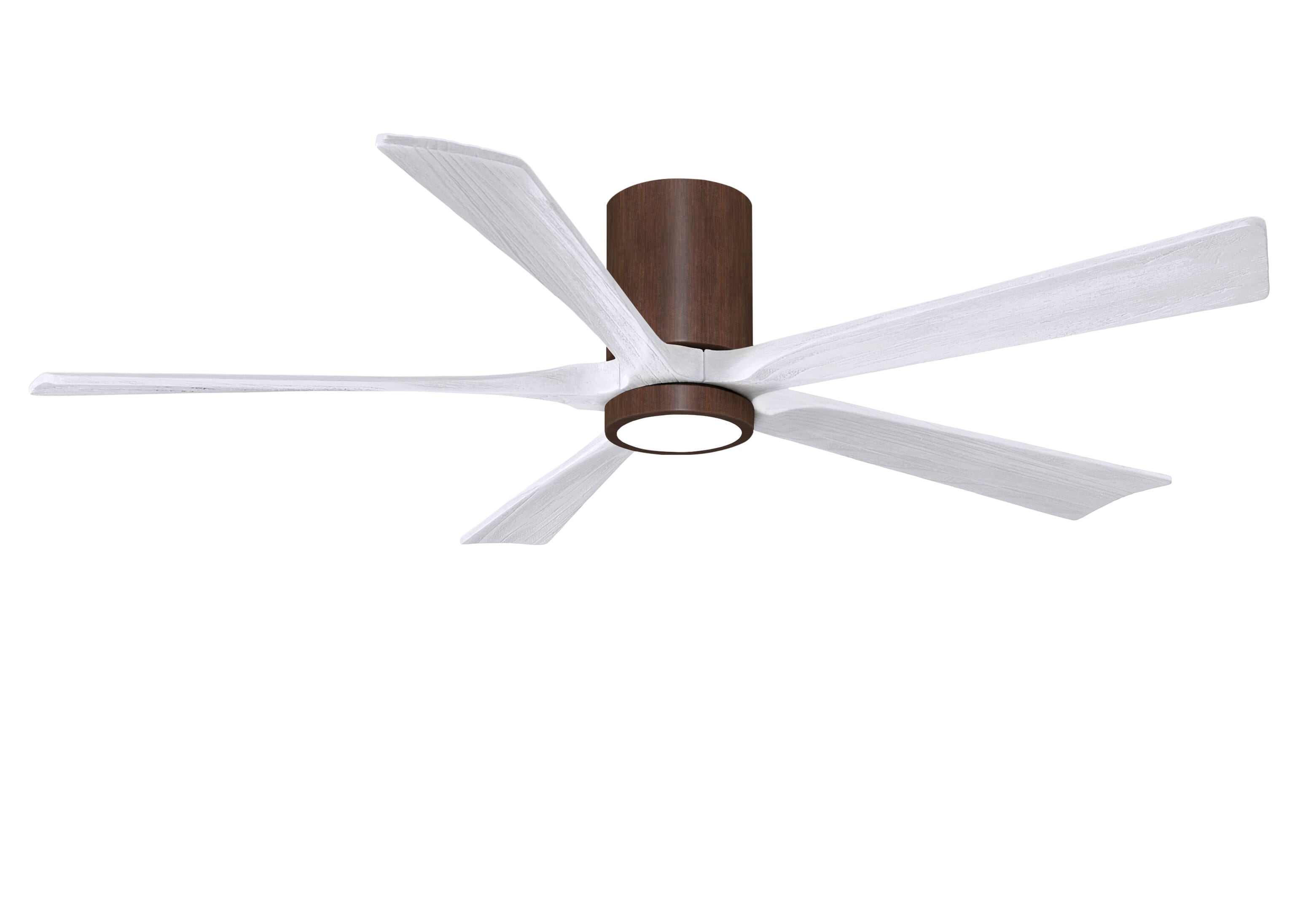 Irene 6-Speed DC 60" Ceiling Fan w/ Integrated Light Kit in Walnut Tone with Matte White blades