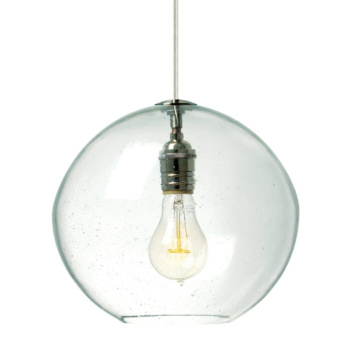 Tech Isla 9" Pendant Light in Satin Nickel and Clear Tech Isla 9" Pendant Light in Satin Nickel and Clear