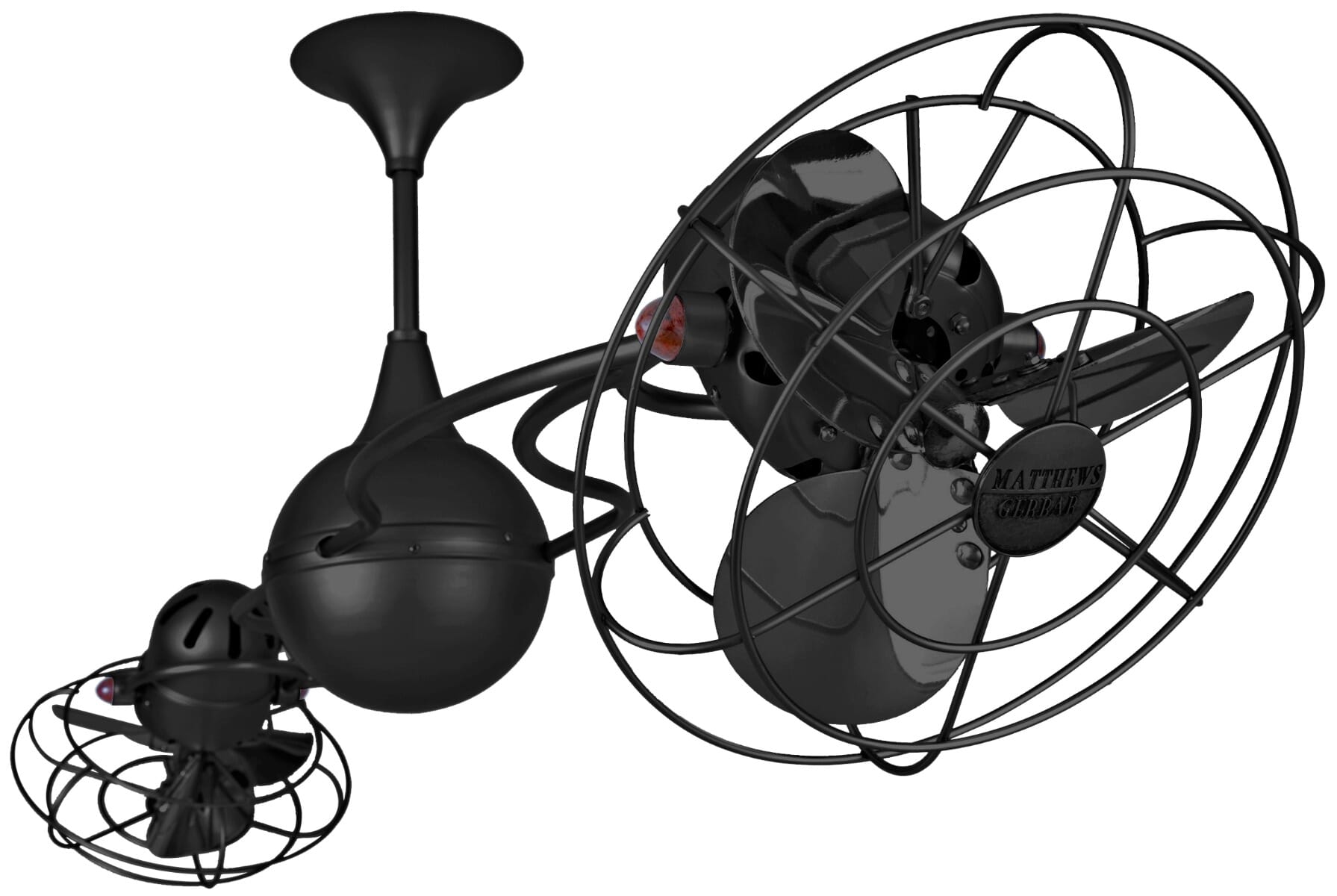 Matthews Italo Ventania 60" Indoor Ceiling Fan in Matte Black