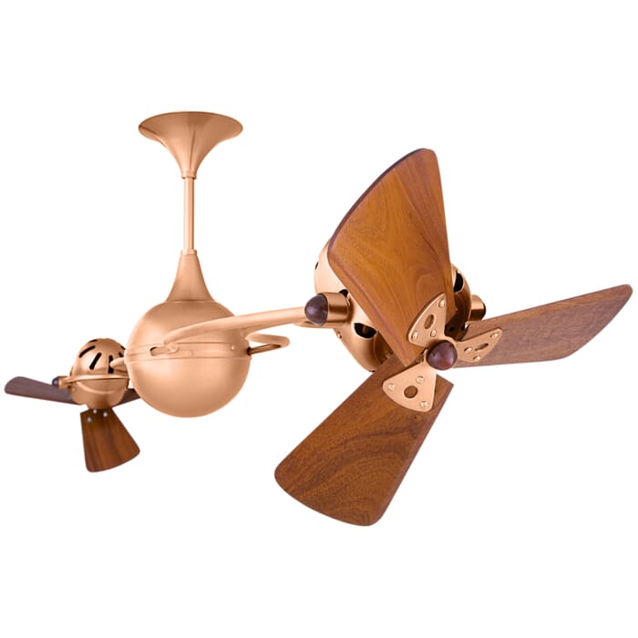 Italo Ventania 3-Speed AC 62" Ceiling Fan in Brushed Copper with Mahogany blades Italo Ventania 3-Speed AC 62" Ceiling Fan in Brushed Copper with Mahogany blades