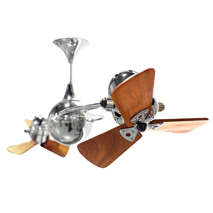 Italo Ventania 3-Speed AC 62" Ceiling Fan in Polished Chrome with Mahogany blades Italo Ventania 3-Speed AC 62" Ceiling Fan in Polished Chrome with Mahogany blades