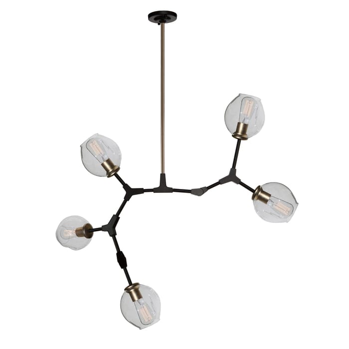 Artcraft Organic 5-Light Chandelier in Vintage Brass Artcraft Organic 5-Light Chandelier in Vintage Brass