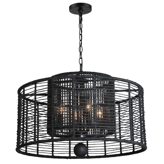 Crystorama Jayna 4-Light Traditional Chandelier in Matte Black Crystorama Jayna 4-Light Traditional Chandelier in Matte Black