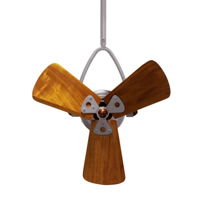 Jarold Direcional 3-Speed AC 16" Ceiling Fan in Brushed Nickel with Mahogany blades Jarold Direcional 3-Speed AC 16" Ceiling Fan in Brushed Nickel with Mahogany blades