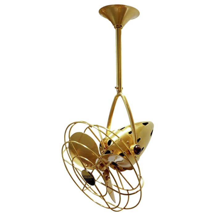 Jarold Direcional 3-Speed AC 13" Ceiling Fan in Brushed Brass with Brushed Brass blades Jarold Direcional 3-Speed AC 13" Ceiling Fan in Brushed Brass with Brushed Brass blades