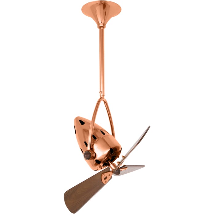 Jarold Direcional 3-Speed AC 16" Ceiling Fan in Brushed Copper with Mahogany blades Jarold Direcional 3-Speed AC 16" Ceiling Fan in Brushed Copper with Mahogany blades