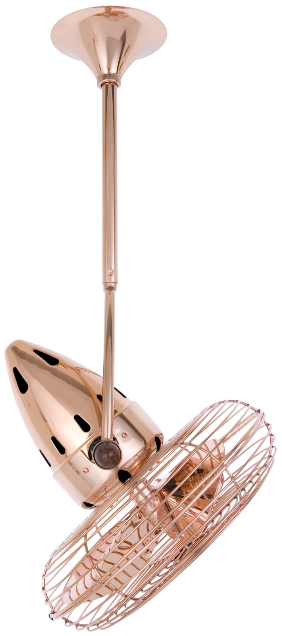 Matthews Jarold Direcional 13" Indoor Ceiling Fan in Polished Copper