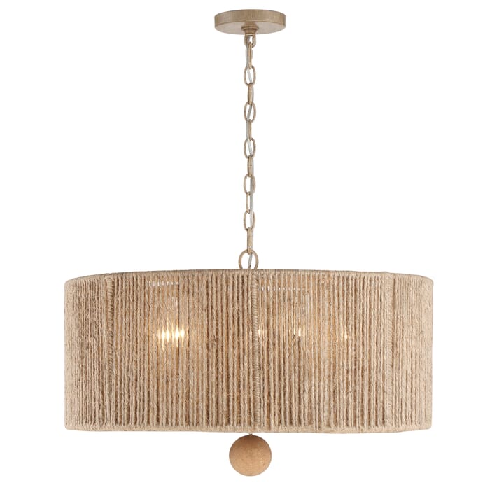 Crystorama Jessa 5-Light Pendant Light in Burnished Silver Crystorama Jessa 5-Light Pendant Light in Burnished Silver