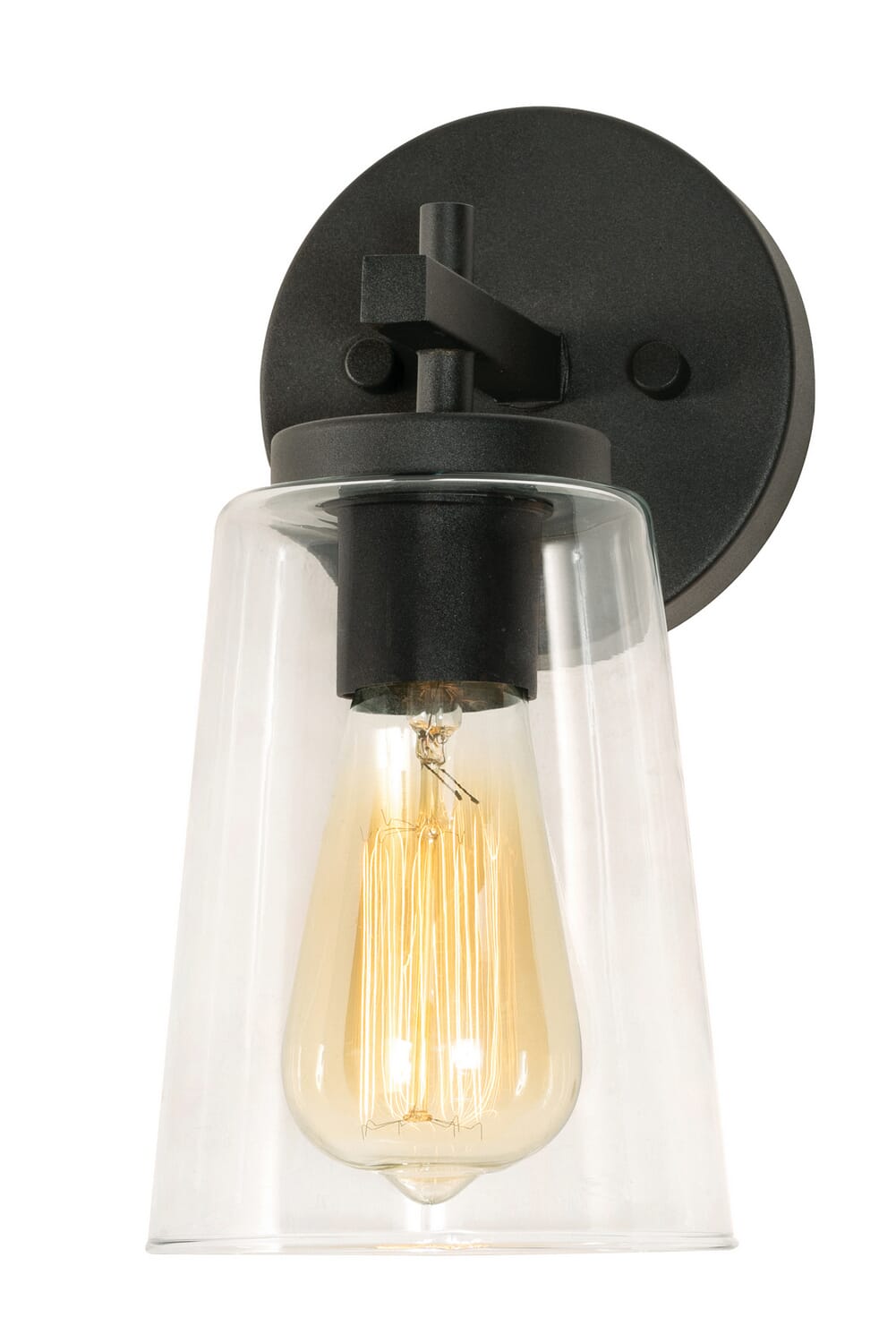 Joanna 1-Light Wall Sconce in Textured Black