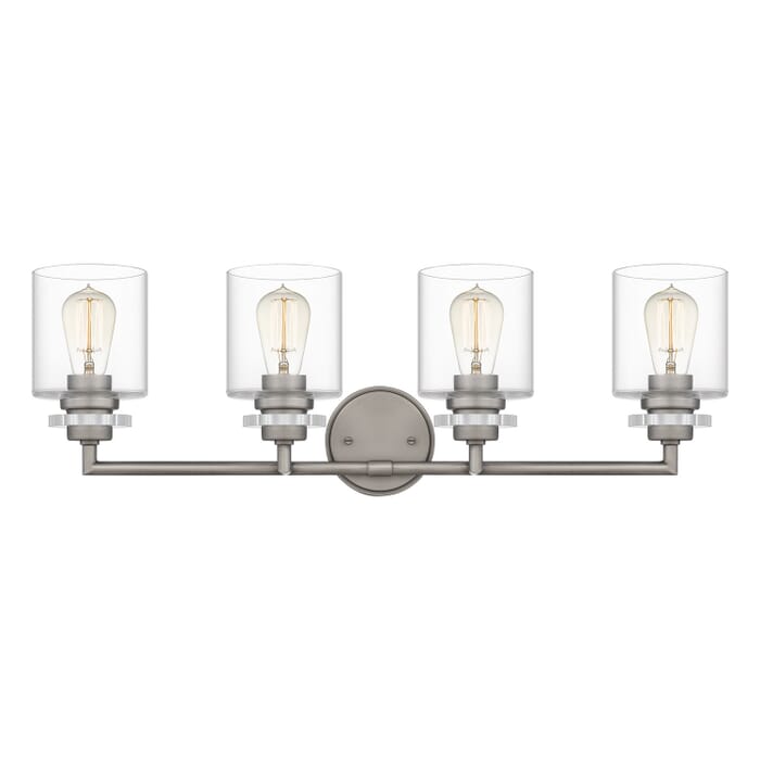 Jaspar 4-Light Bathroom Vanity Light in Antique Nickel Jaspar 4-Light Bathroom Vanity Light in Antique Nickel