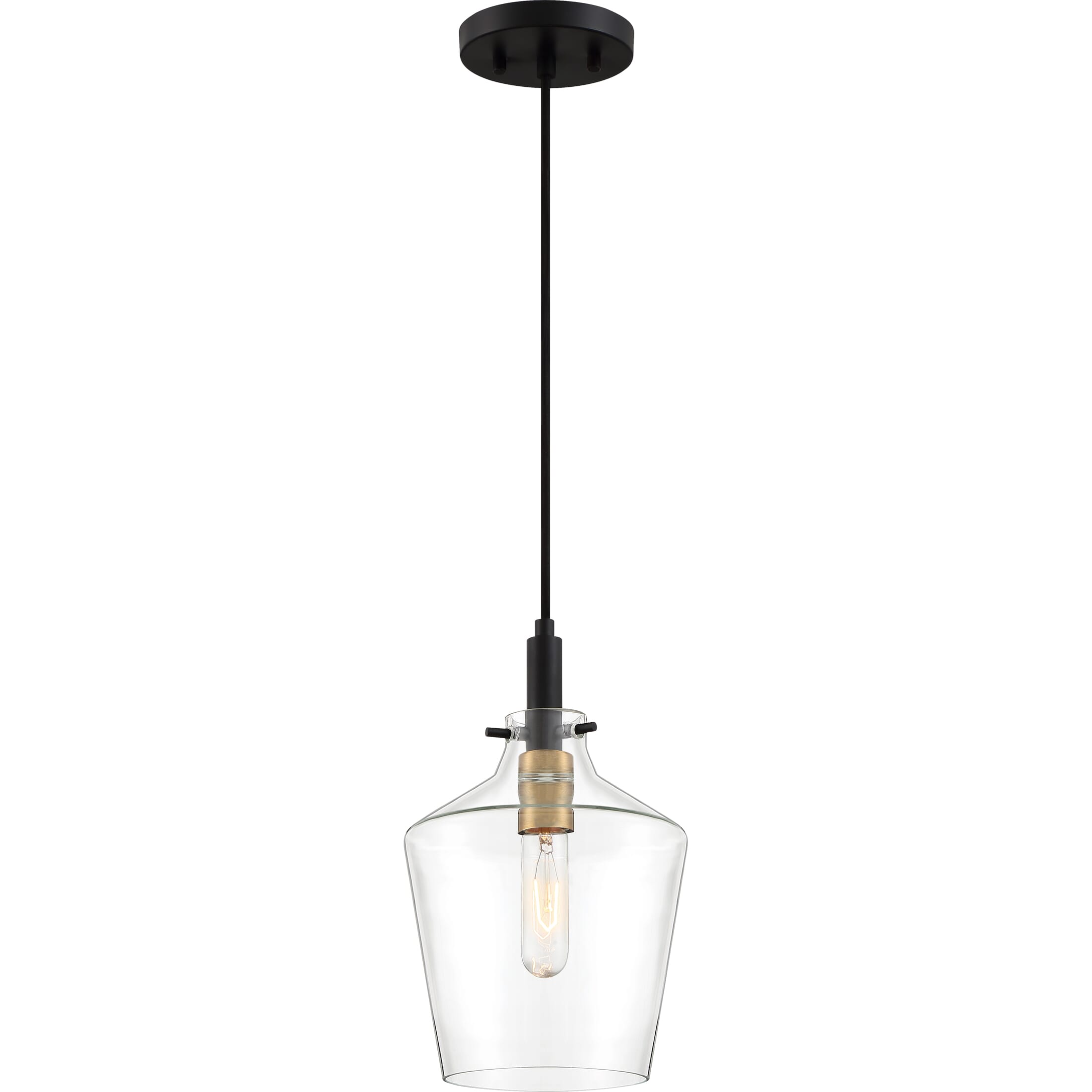 Quoizel June 8" Pendant Light in Earth Black