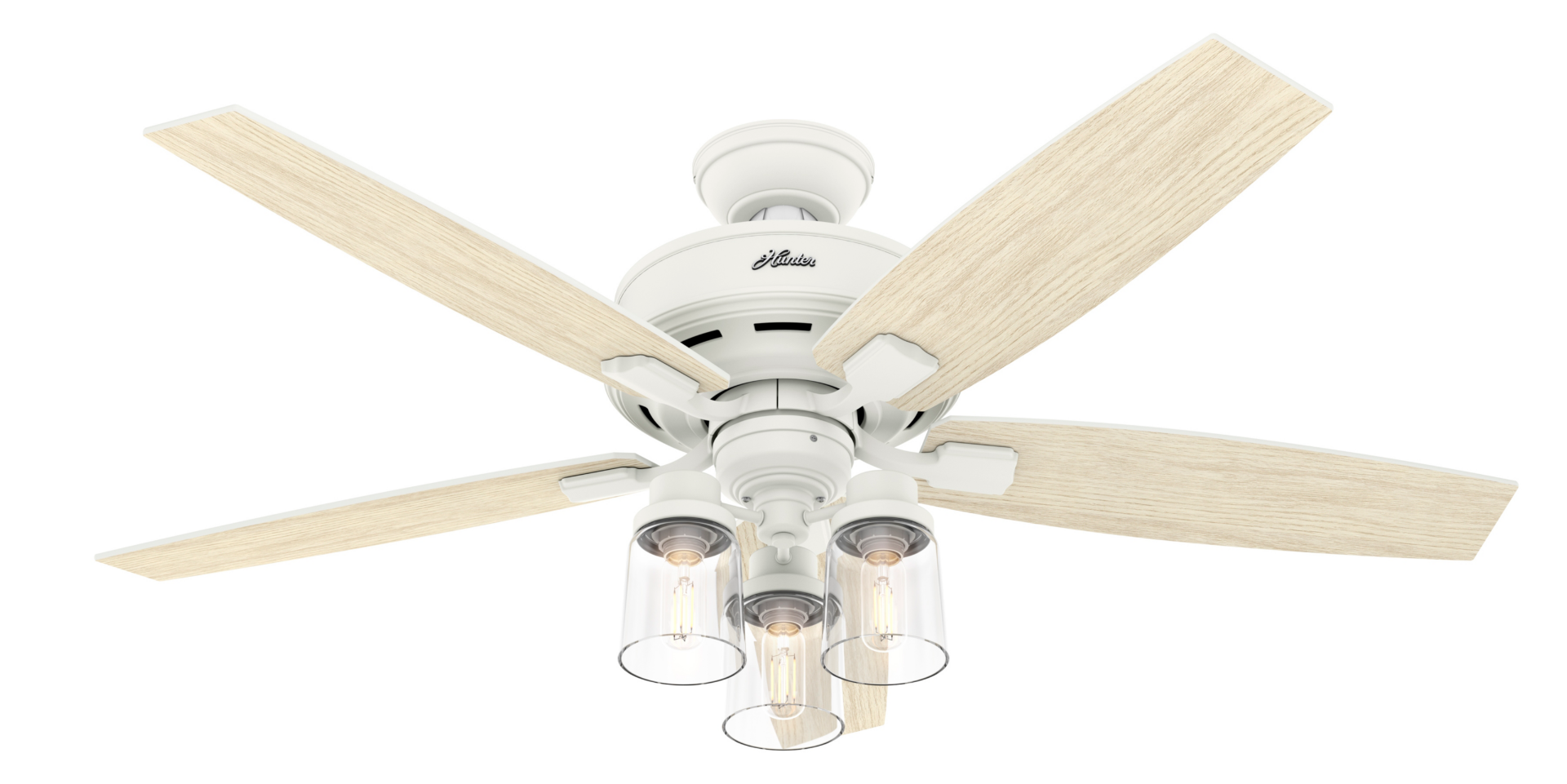 Hunter Bennett 3-Light 52" Indoor Ceiling Fan in Matte White - Indoor